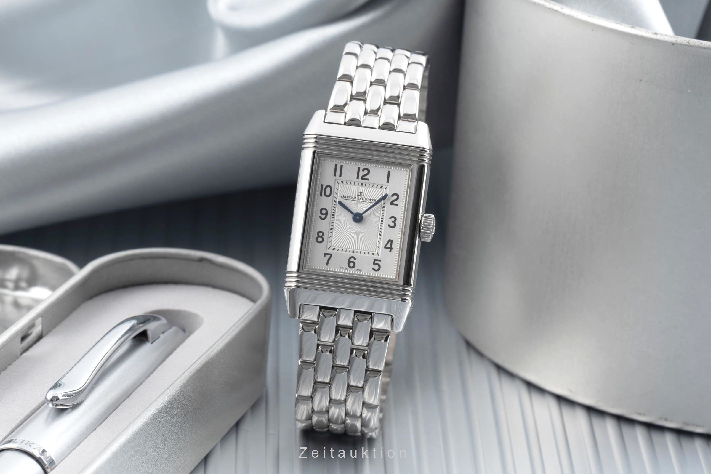 Jaeger LeCoultre Reverso acciaio quarzo orologio da donna Q2618130 , 211.8.47 LP: 7500EUR  [2505658]