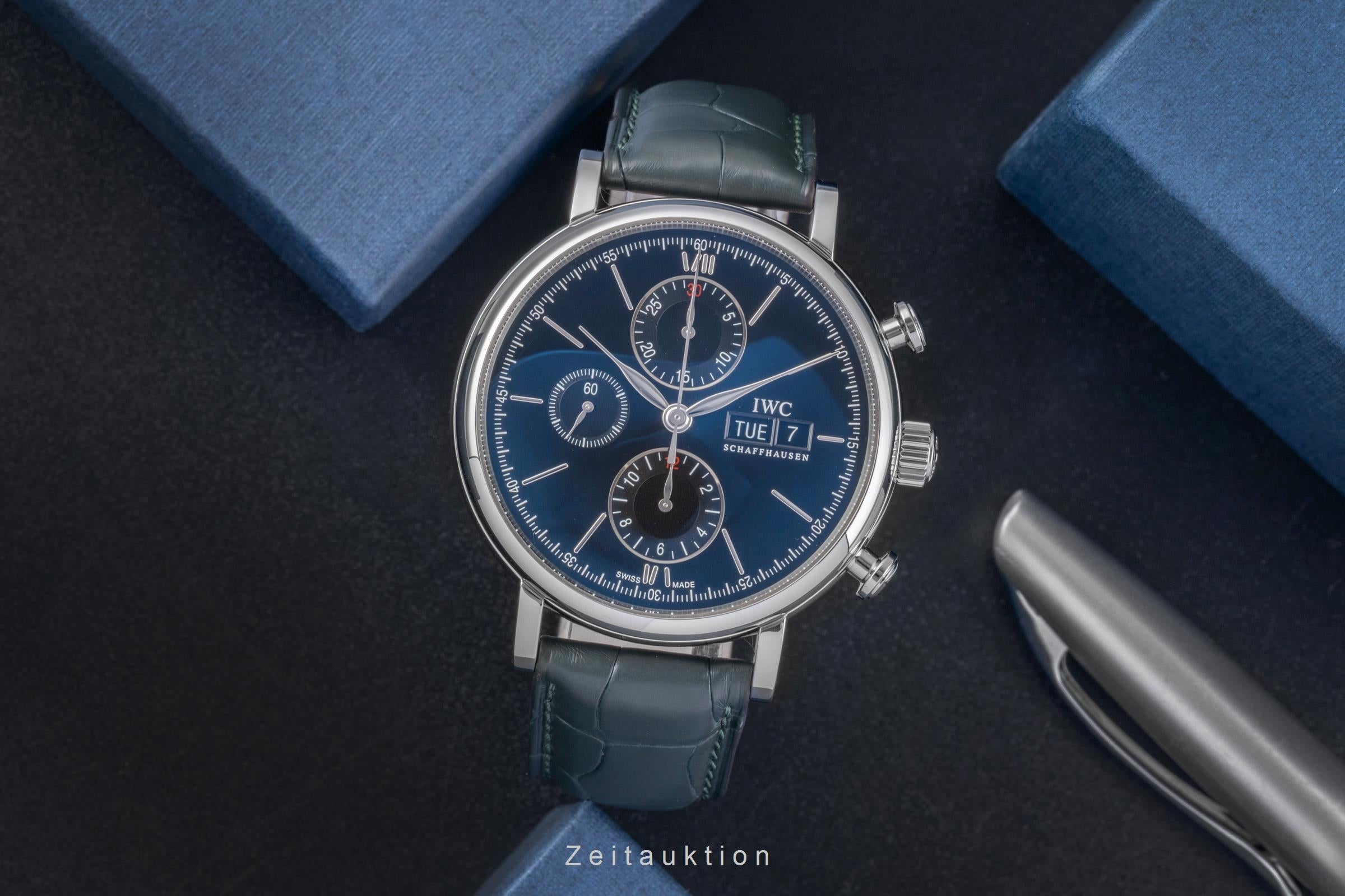 IWC Portofino cronógrafo acero automático reloj para caballeros IW391008 LP: 7100EUR  [2505661]