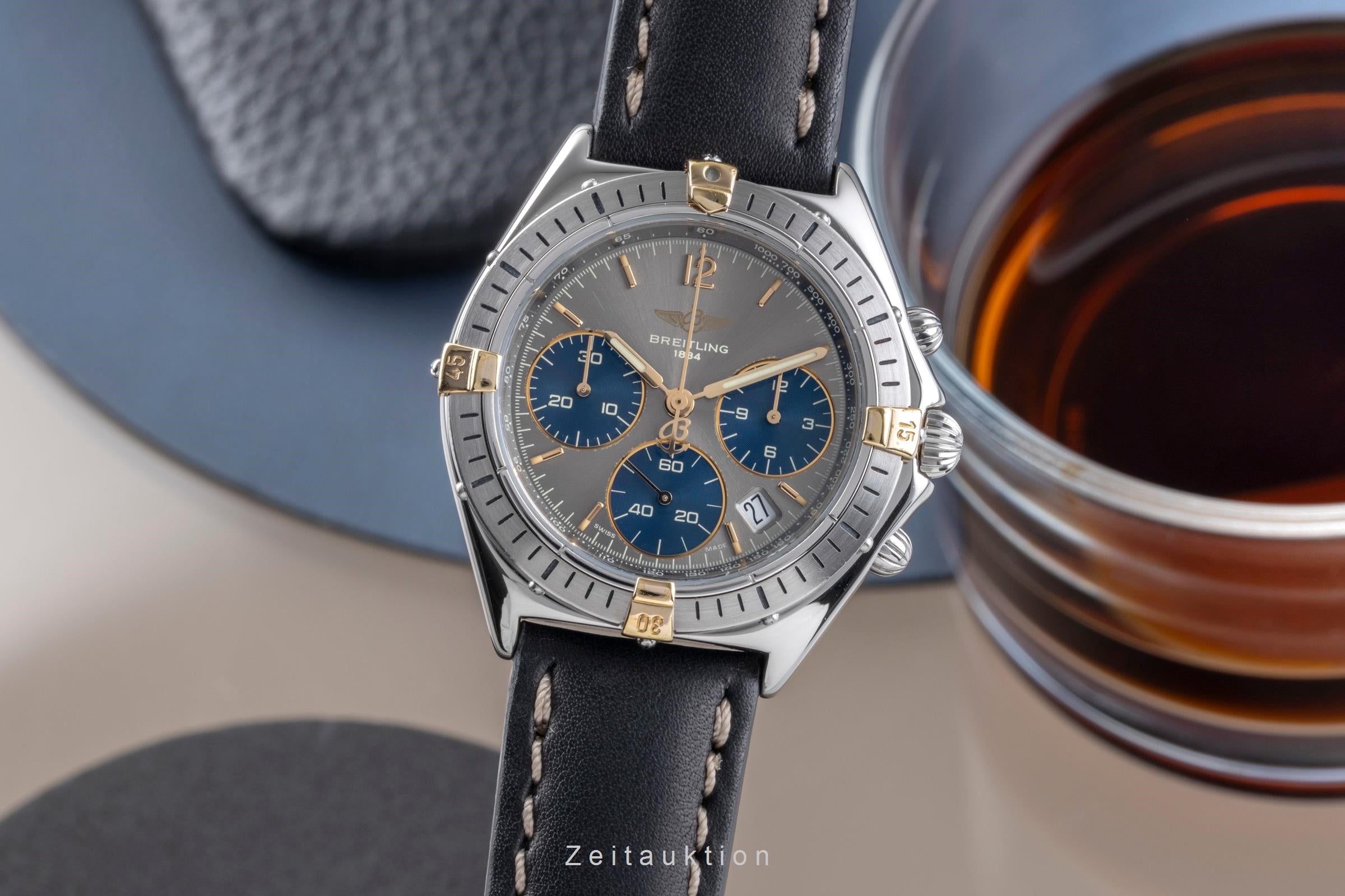 Breitling Sextant chronograph gilt / steel quartz Kal. 1270 Ref