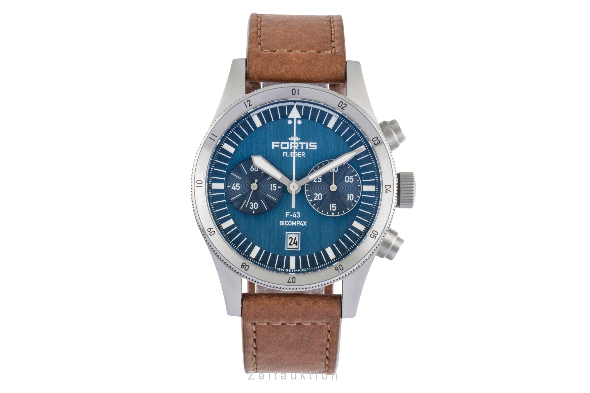 Fortis F-43 chronograph steel automatic Kal. UW 51 Ref. F4240013