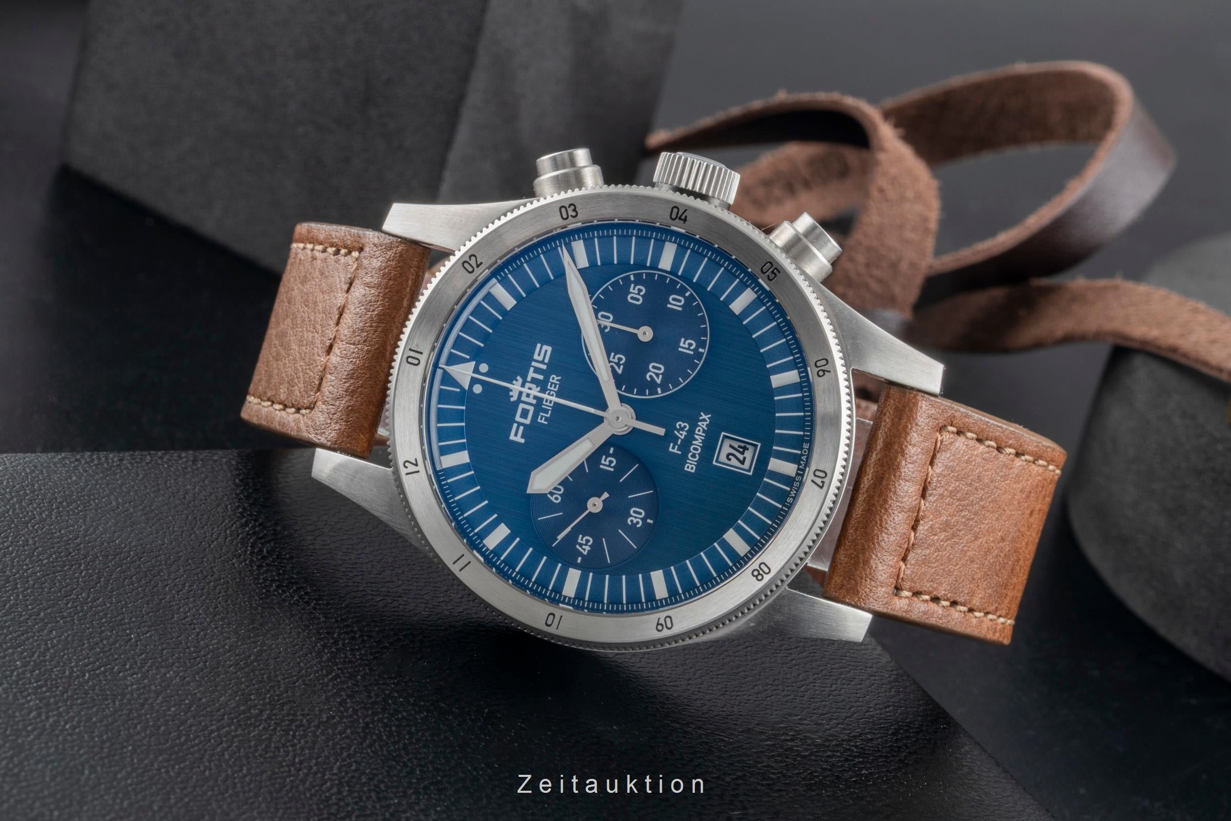 Fortis F-43 chronograph steel automatic Kal. UW 51 Ref. F4240013