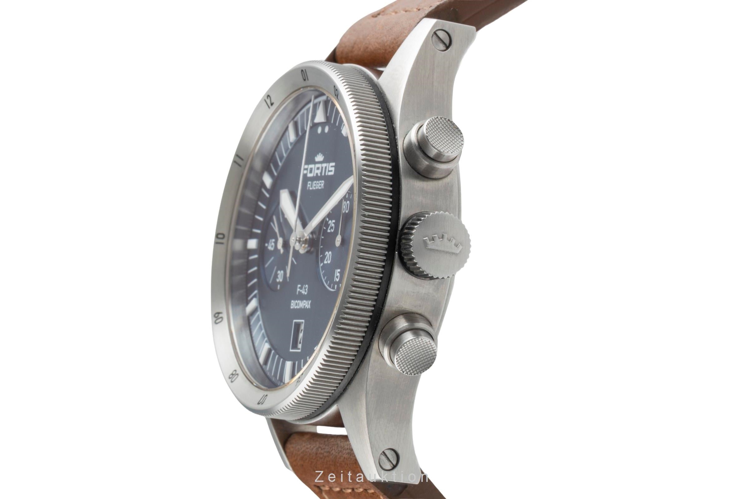 Fortis F-43 chronograph steel automatic Kal. UW 51 Ref. F4240013