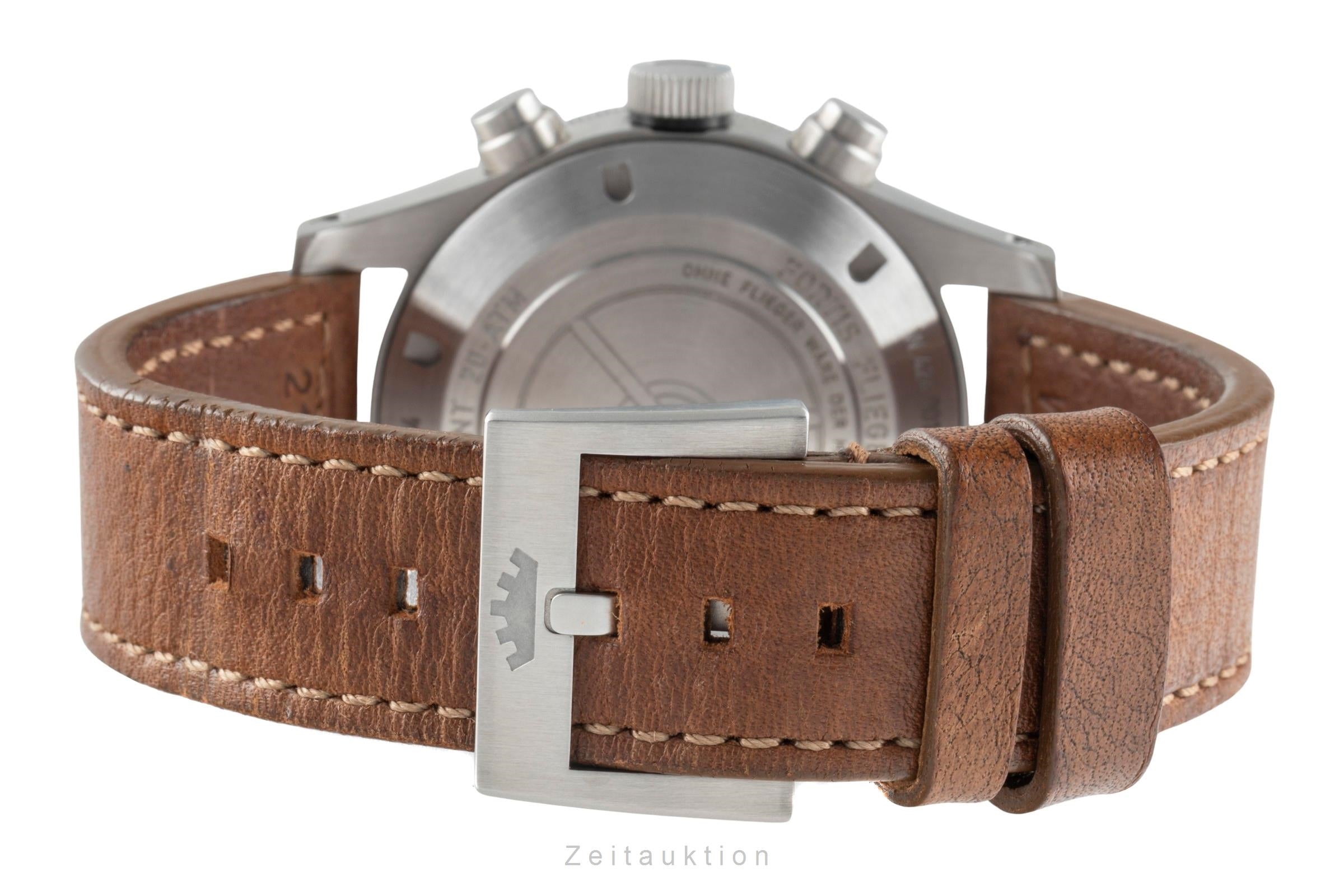 Fortis Flieger F-43 Bicompax Stahl Automatik Herrenuhr Ref. F4240013 B&P 2023 [2505672]