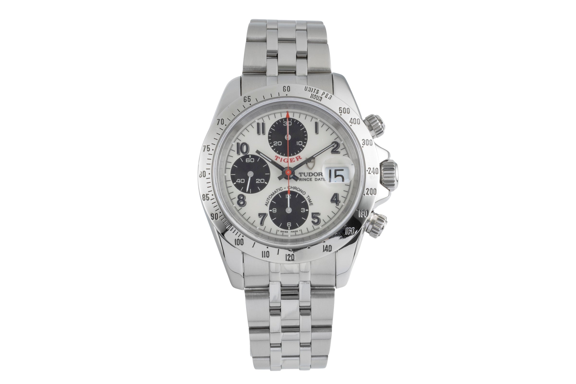 Tudor Prince Date chronographe acier automatique montre pour hommes 79280P  [2505678]