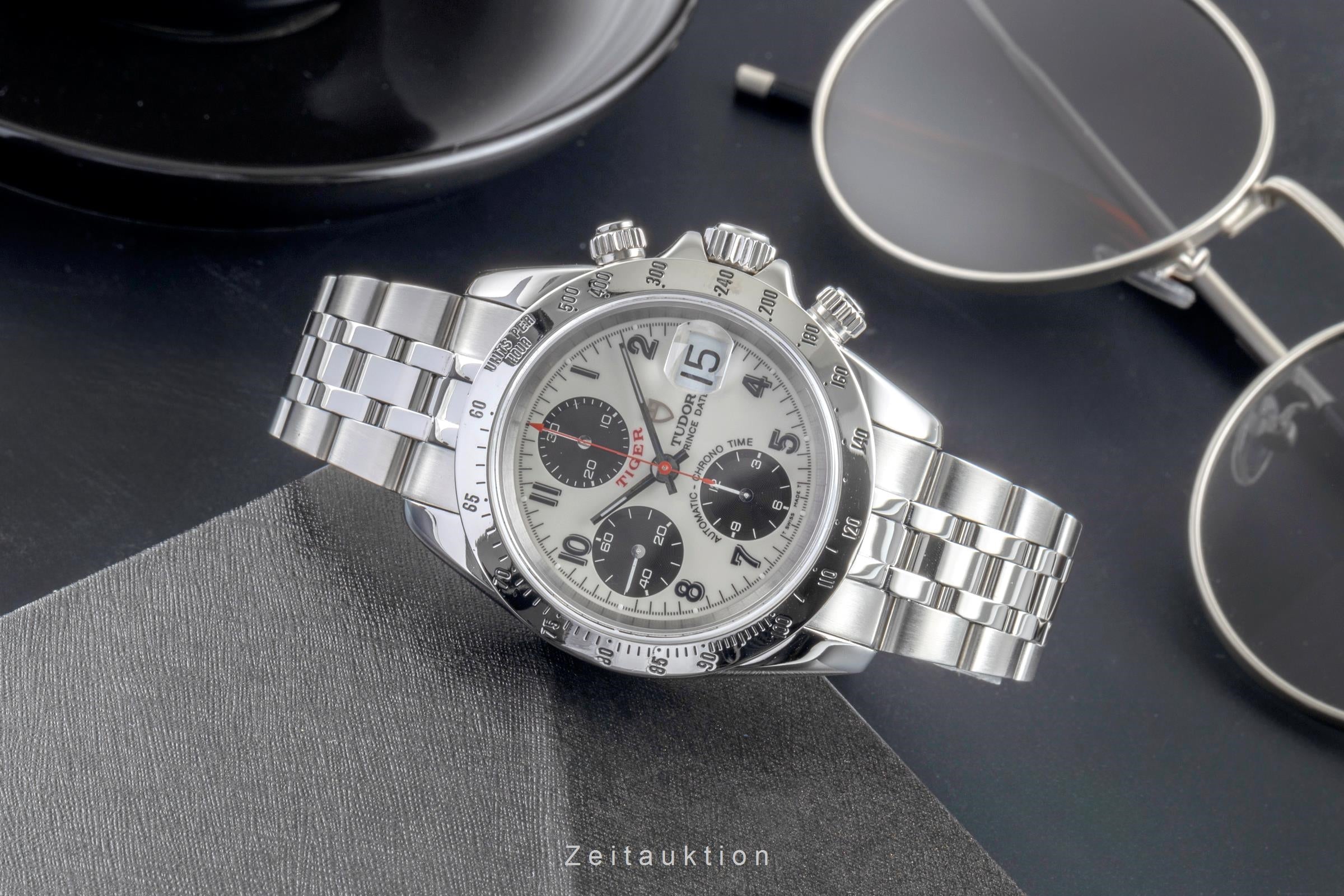 Tudor Prince Date chronographe acier automatique montre pour hommes 79280P  [2505678]