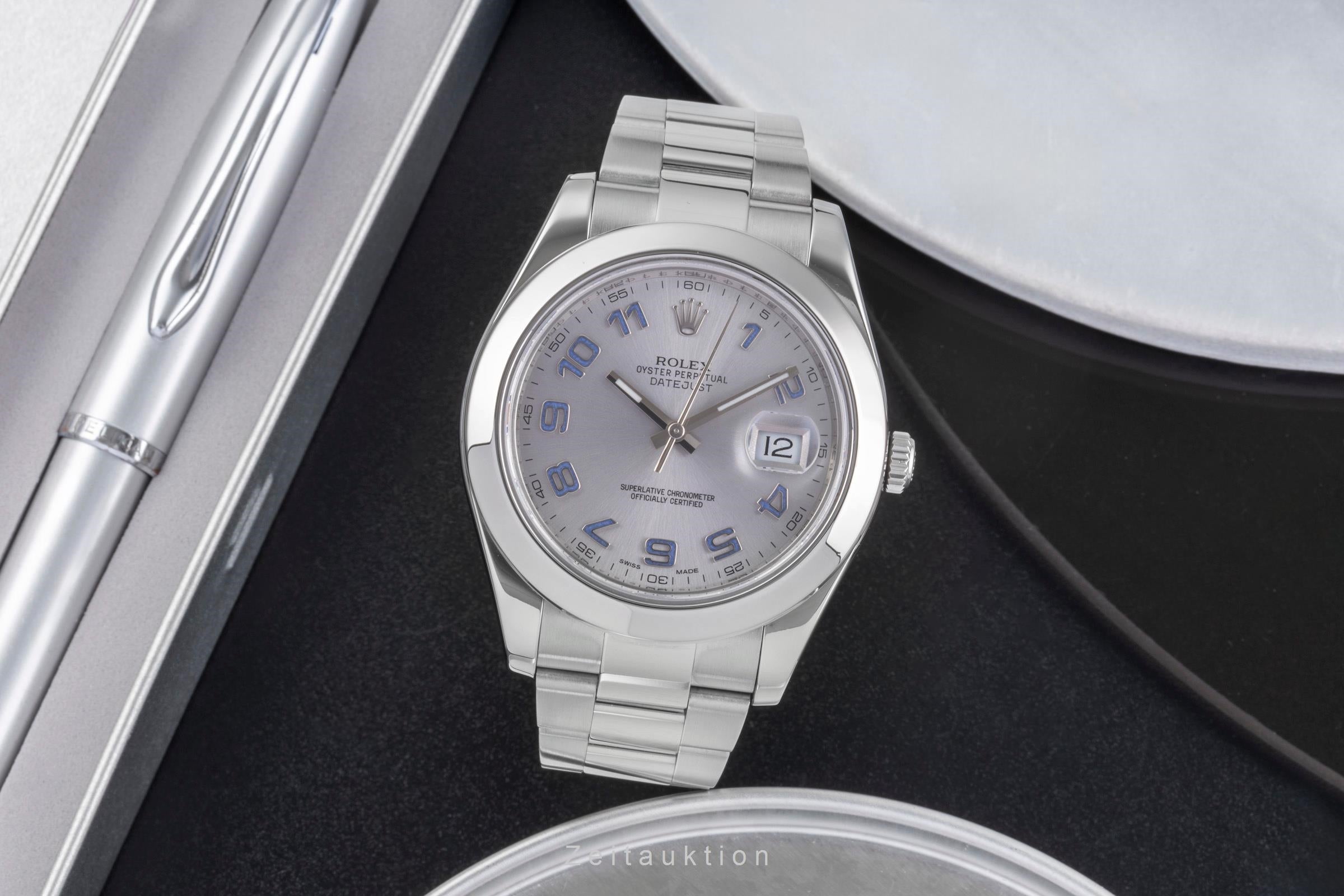 Rolex Datejust II 41 Blue Dial Oyster Edelstahl Automatik Herrenuhr Ref. 116300 [2505682]