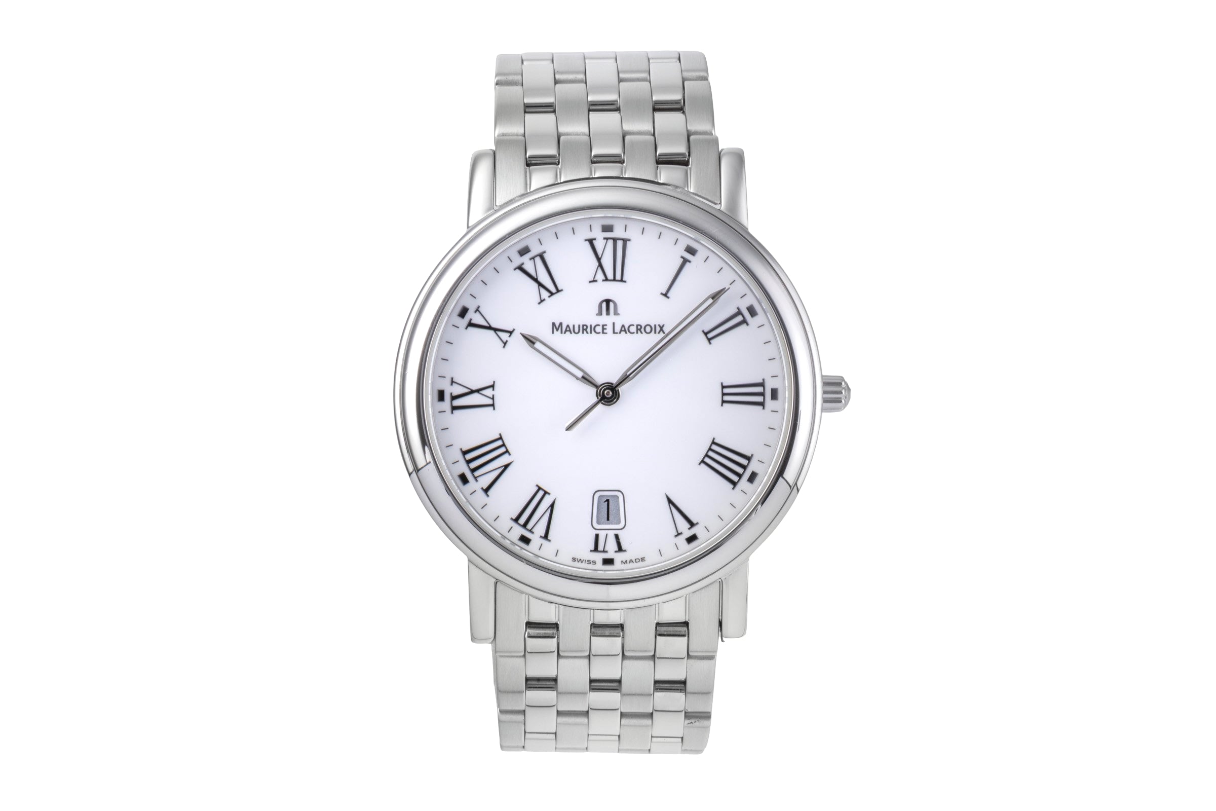 Maurice Lacroix Les Classiques acier quartz montre pour hommes LC1017  [2505693]