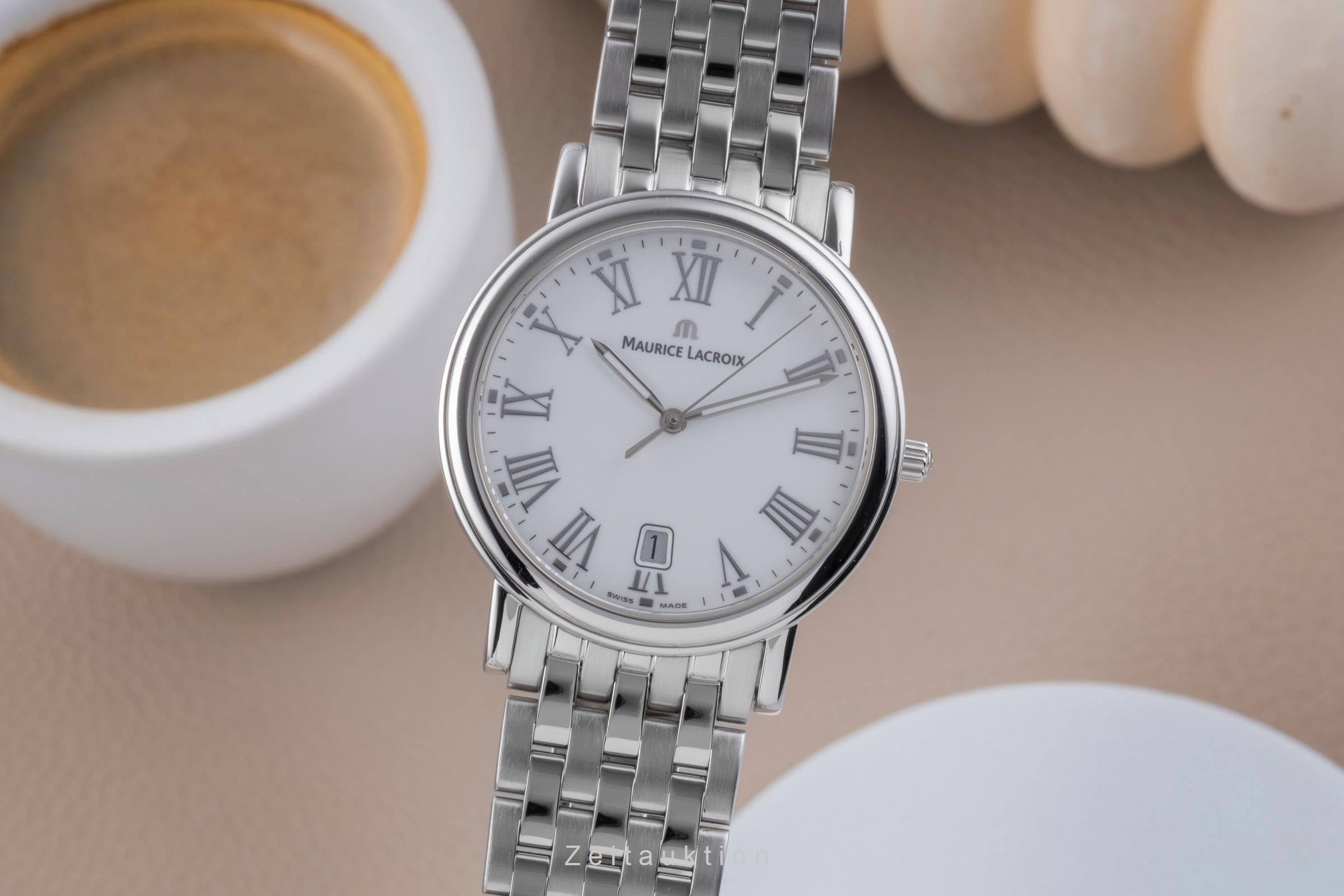 Maurice Lacroix Les Classiques acier quartz montre pour hommes LC1017  [2505693]