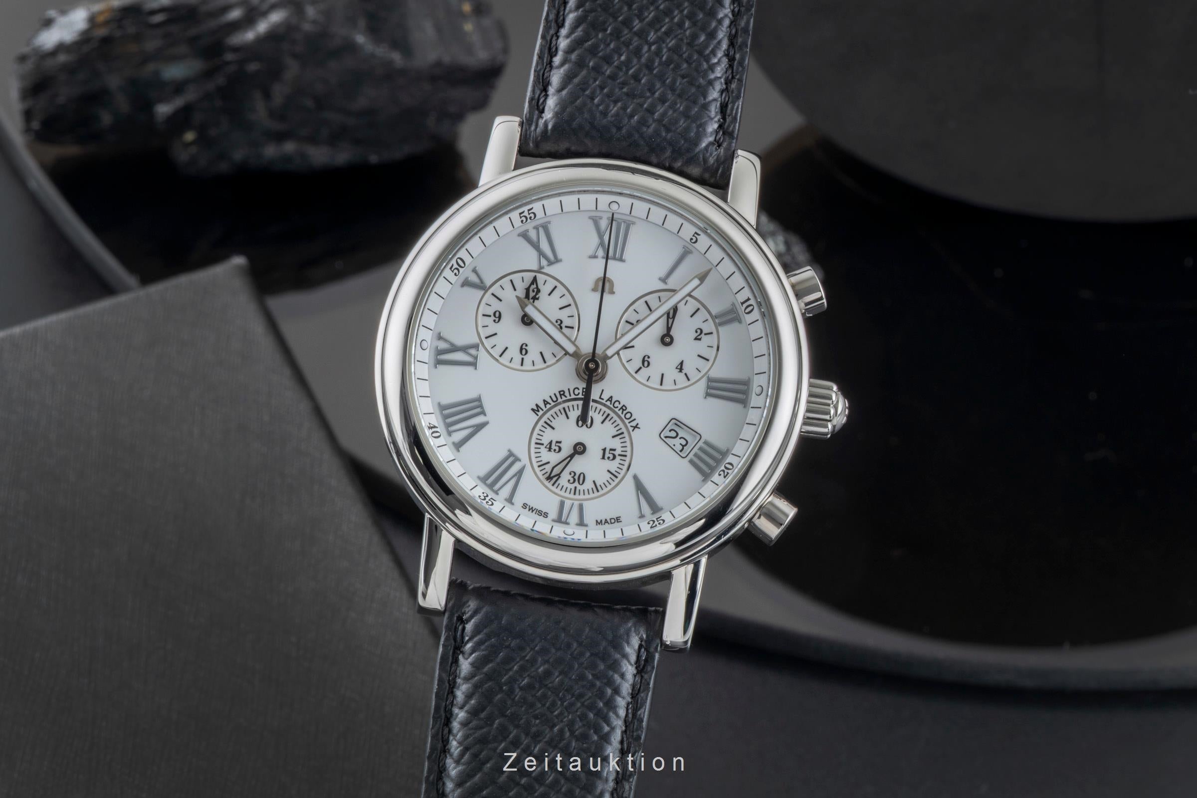 Maurice Lacroix Les Classiques chronographe acier quartz montre pour hommes LC1038  [2505694]