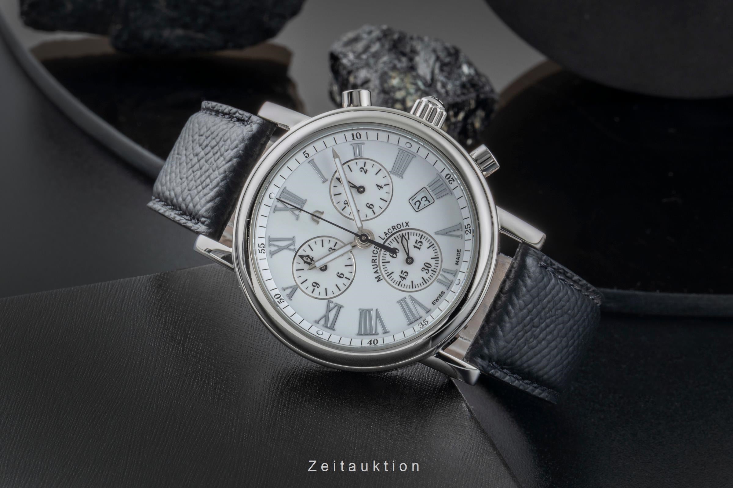 Maurice Lacroix Les Classiques chronographe acier quartz montre pour hommes LC1038  [2505694]