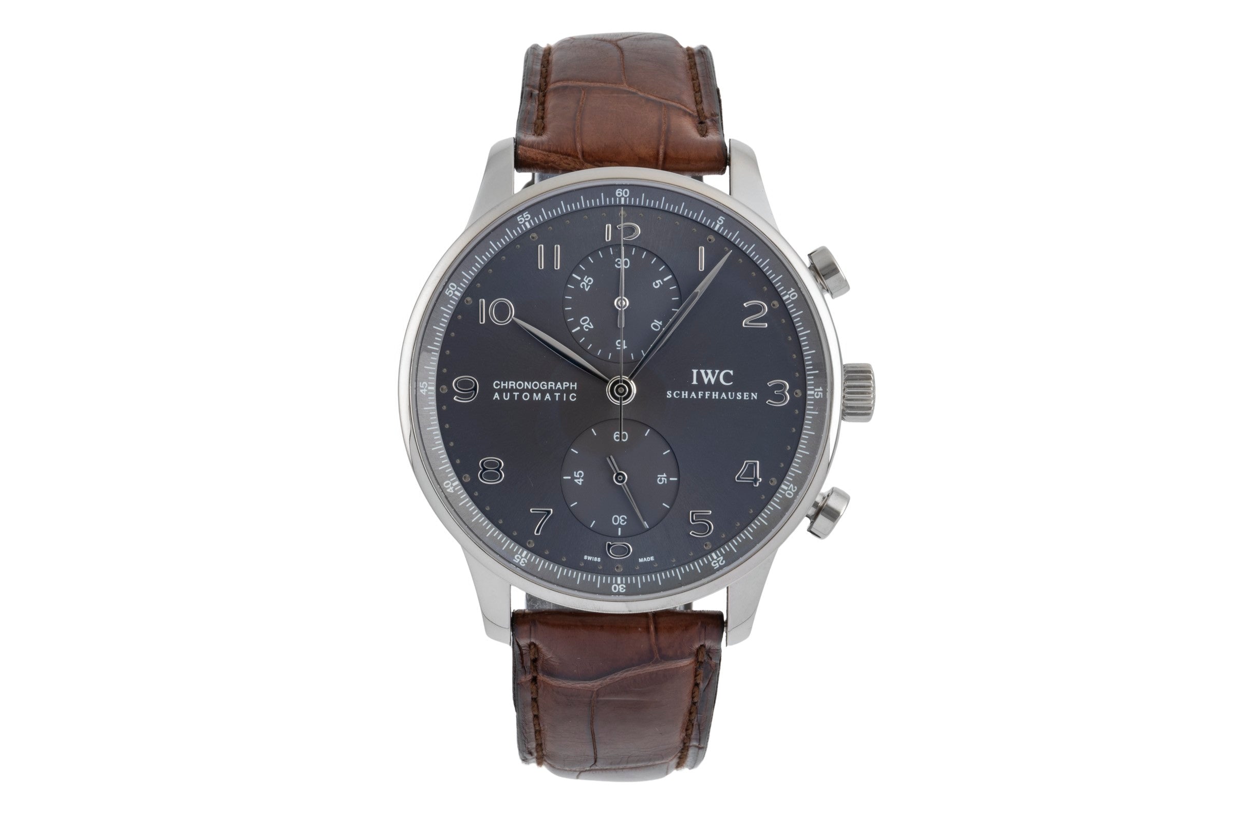 IWC Portugieser chronograph 18 ct white gold automatic men's watch IW371431 LP: 22500EUR  [2505697]