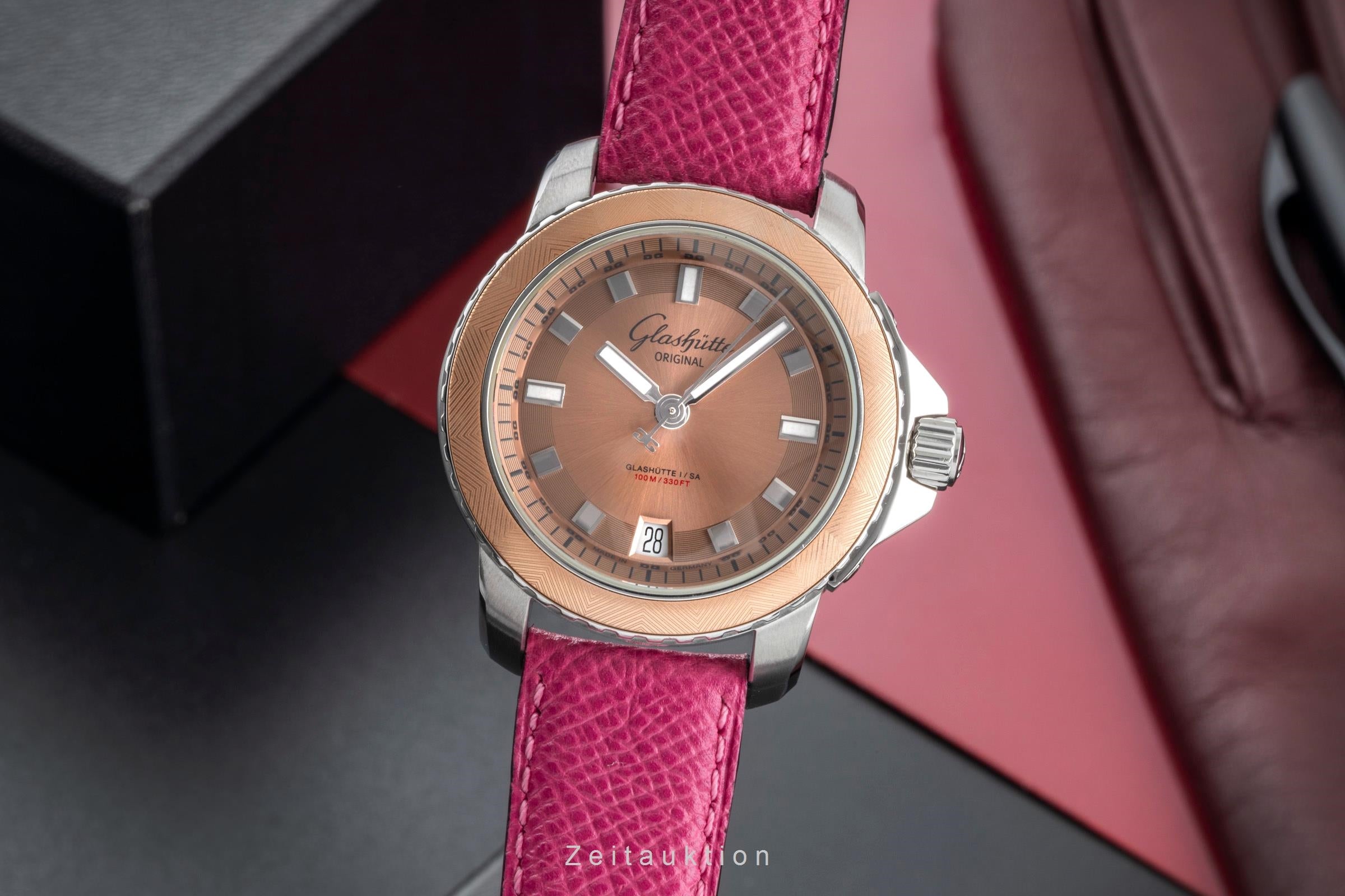 Glashütte Lady Sport acier automatique montre pour femmes 39-21-01-02-04  [2505705]