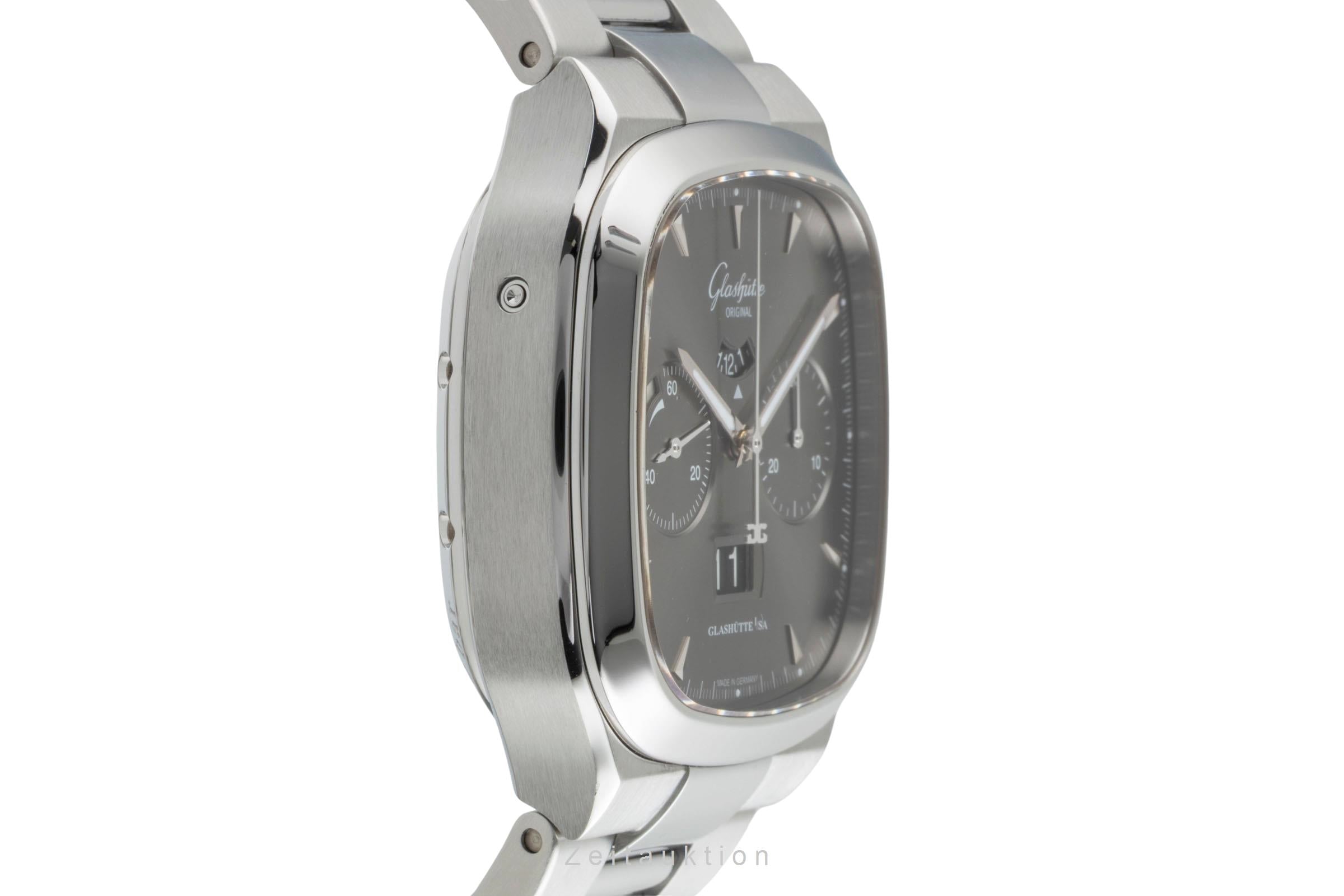 Glashütte Seventies chronographe acier automatique montre pour hommes 1-37-02-01-02-70 LP: 16100EUR  [2505708]