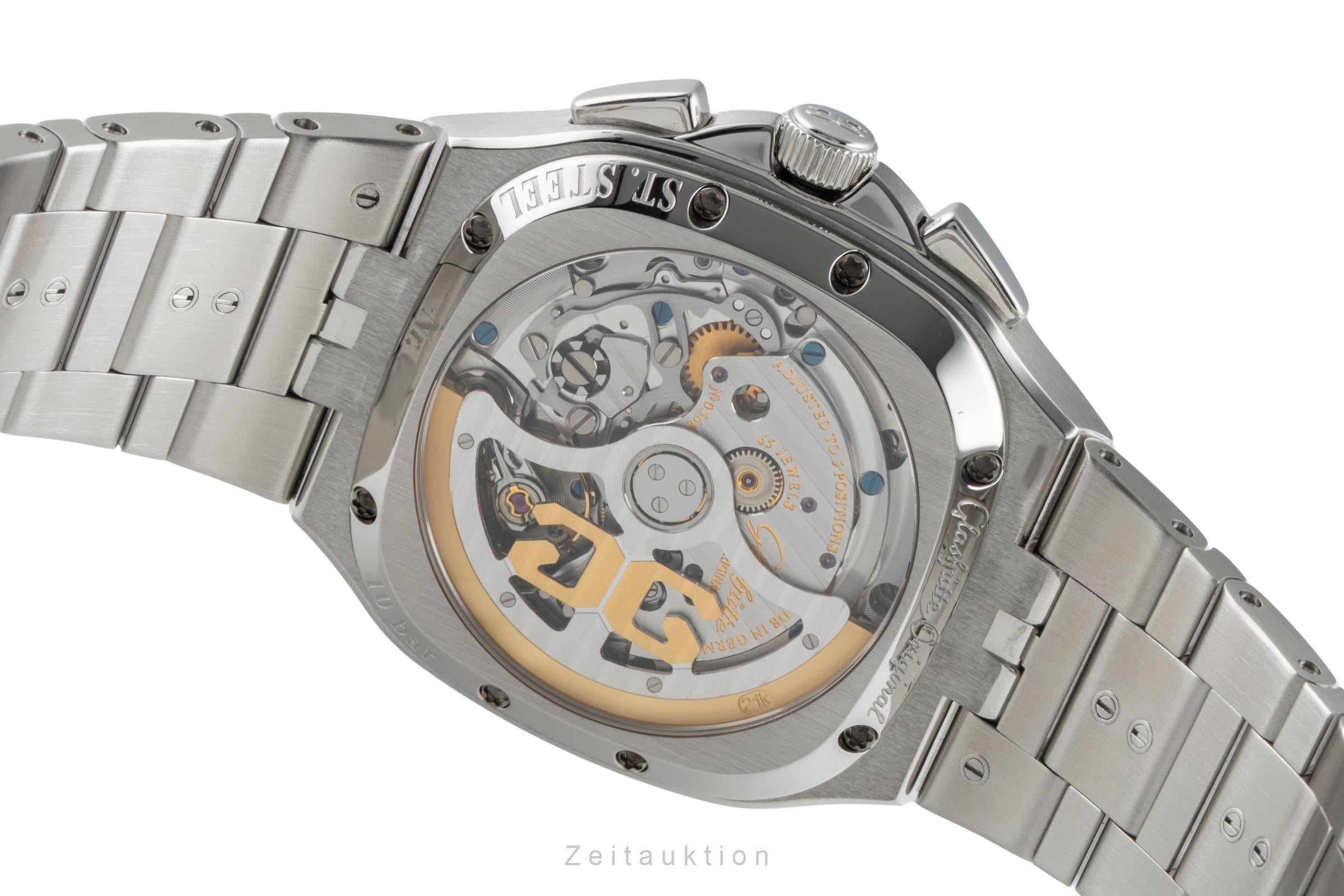 Glashütte Seventies chronographe acier automatique montre pour hommes 1-37-02-01-02-70 LP: 16100EUR  [2505708]