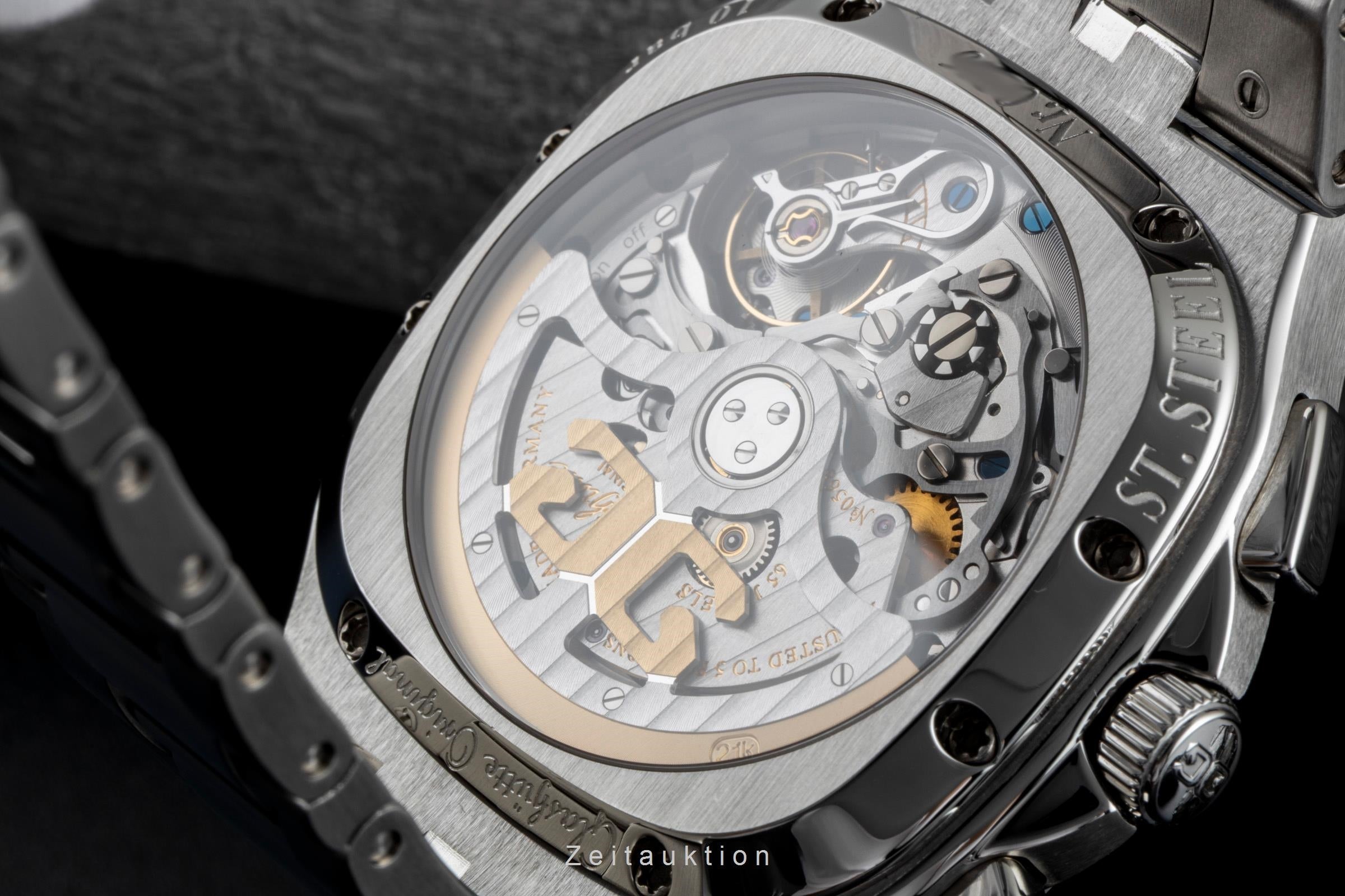 Glashütte Seventies chronographe acier automatique montre pour hommes 1-37-02-01-02-70 LP: 16100EUR  [2505708]