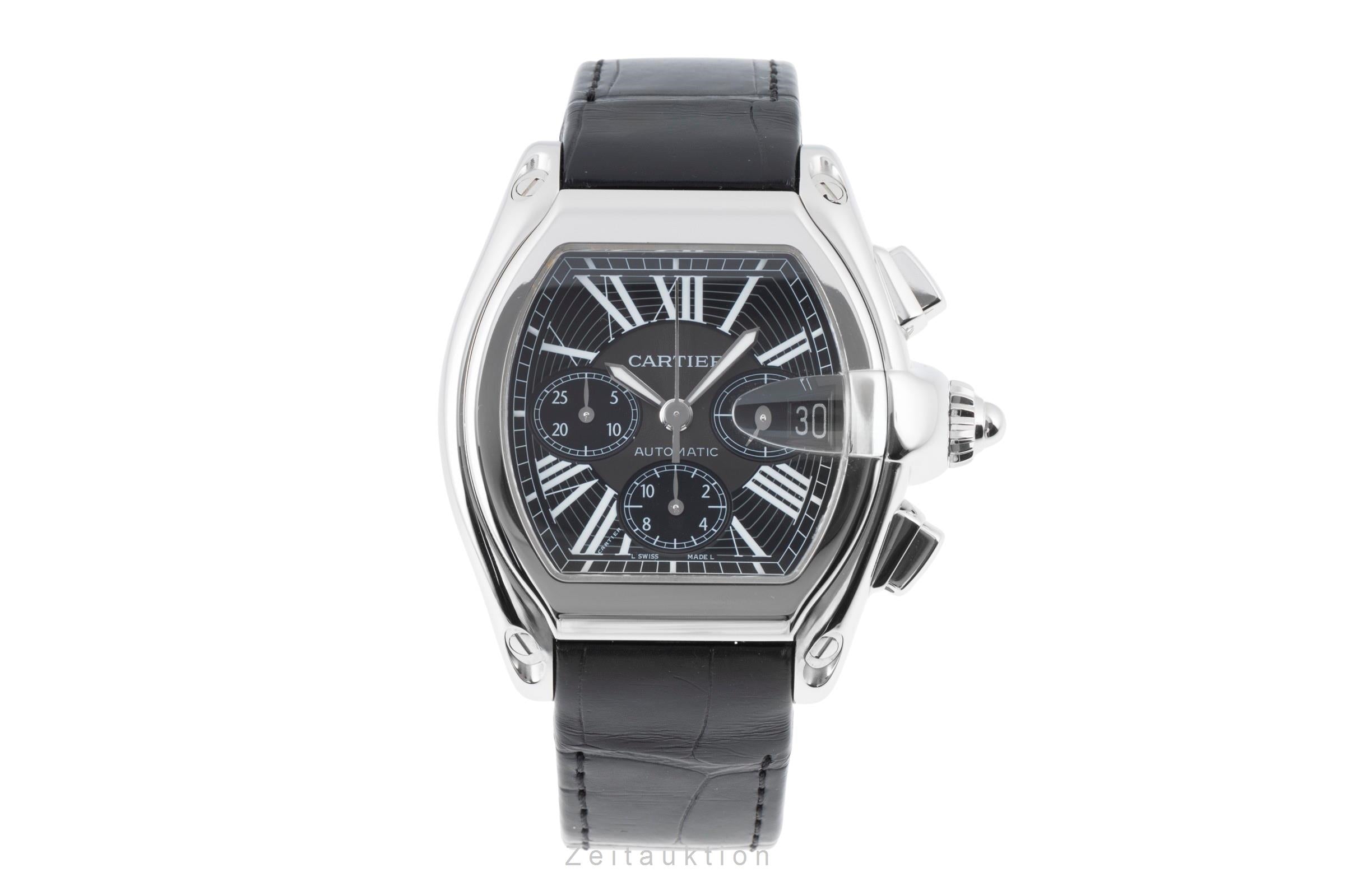 Cartier Roadster Chronograph XL Stahl Automatik Herrenuhr Ref. W62020X6 B&P 2014 [2505714]