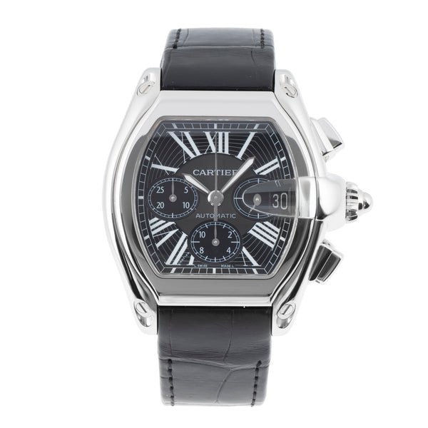 Cartier Roadster Chronograph XL Stahl Automatik Herrenuhr Ref. W62020X6 B&P 2014 [2505714]