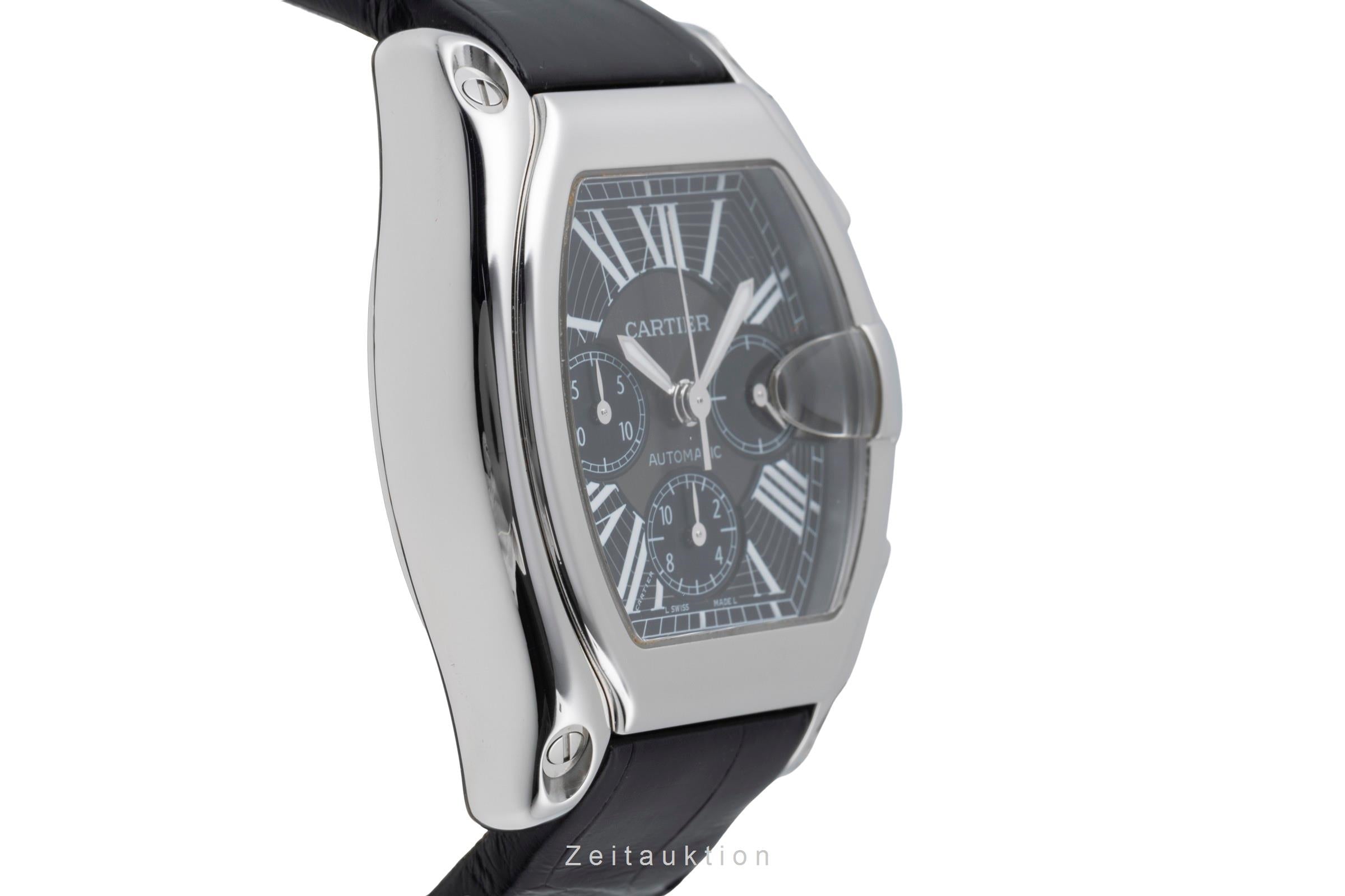 Cartier Roadster Chronograph XL Stahl Automatik Herrenuhr Ref. W62020X6 B&P 2014 [2505714]