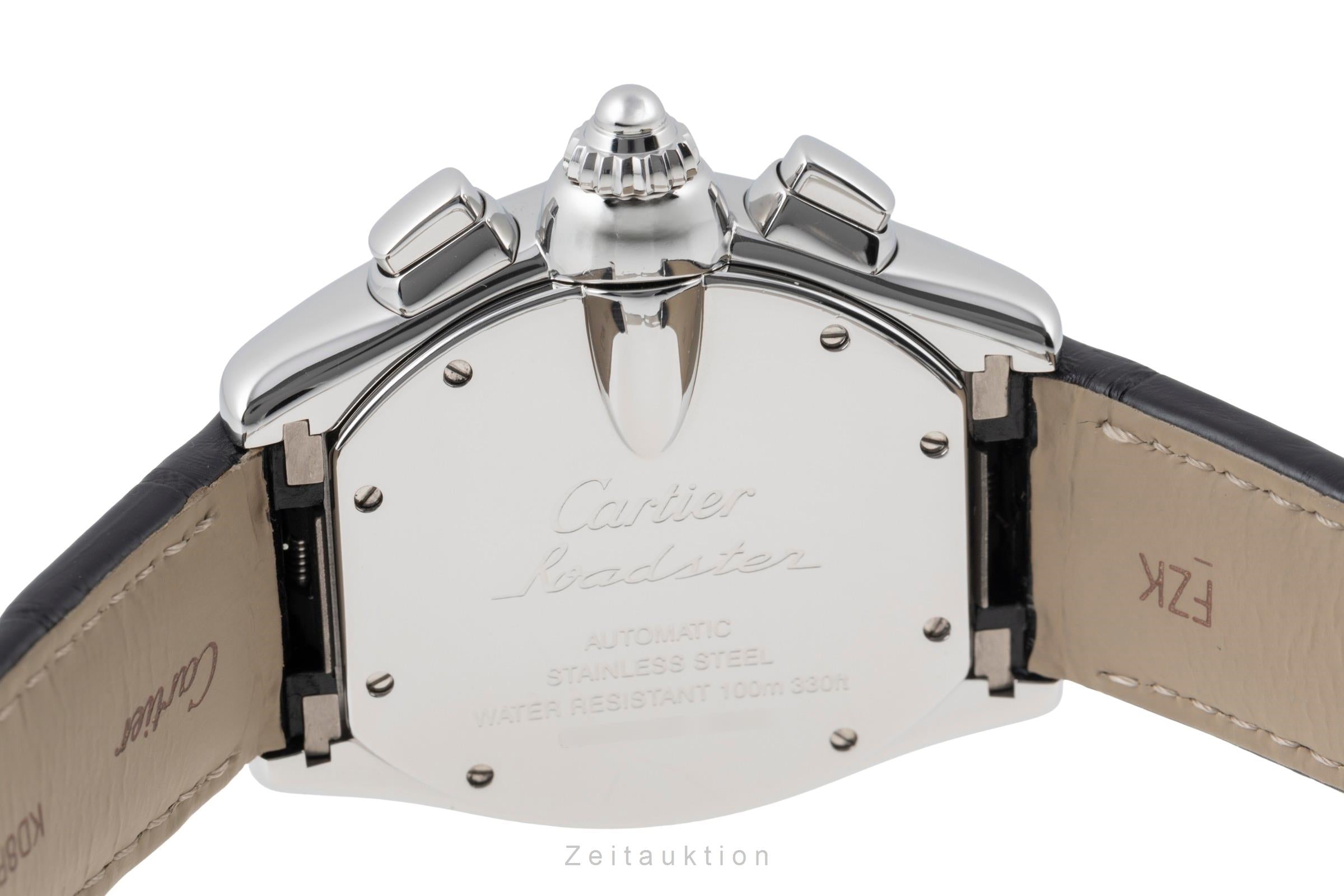Cartier Roadster Chronograph XL Stahl Automatik Herrenuhr Ref. W62020X6 B&P 2014 [2505714]