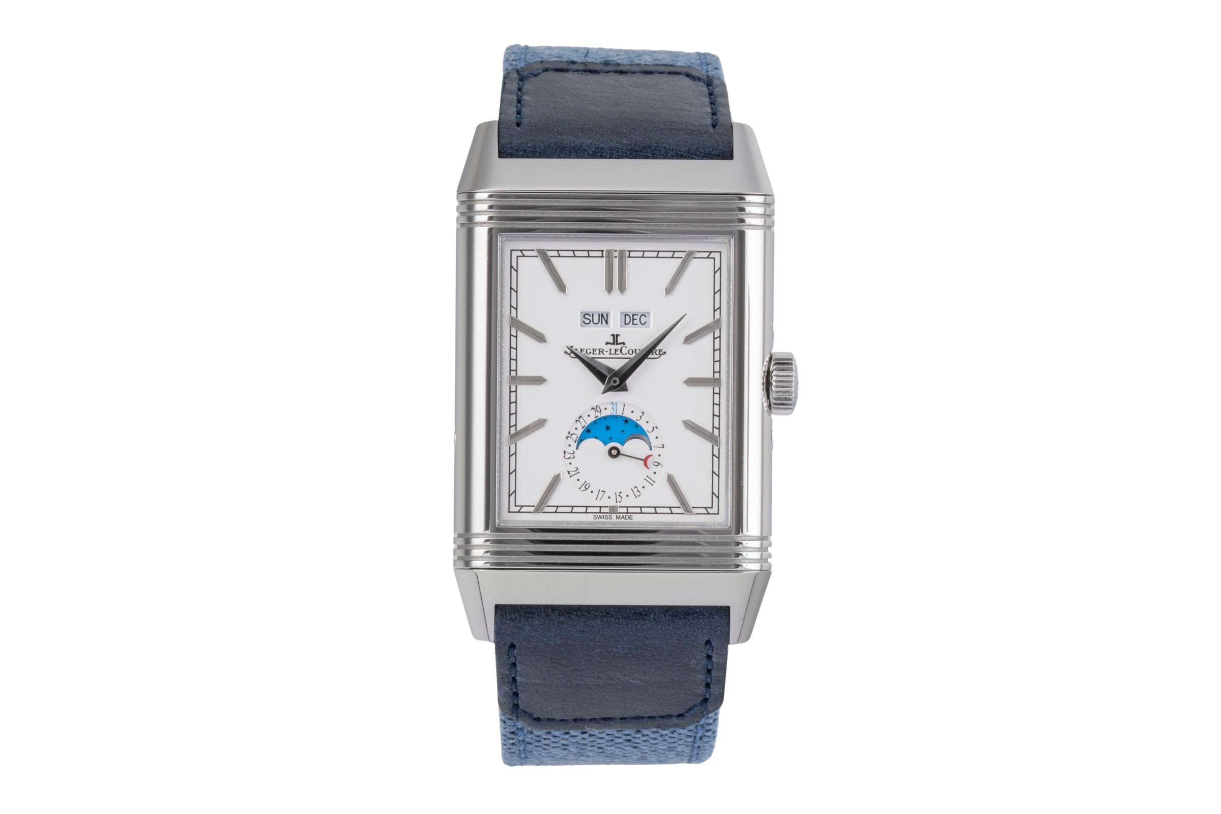 Jaeger LeCoultre Reverso acier à remontage manuel montre pour hommes Q3918420  216.8.D3 LP: 18900EUR  [2505720]