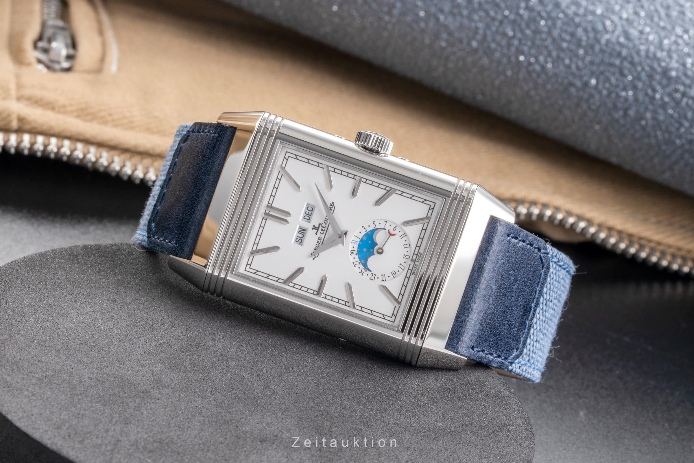 Jaeger LeCoultre Reverso acciaio carica manuale orologio da uomo Q3918420  216.8.D3 LP: 18900EUR  [2505720]
