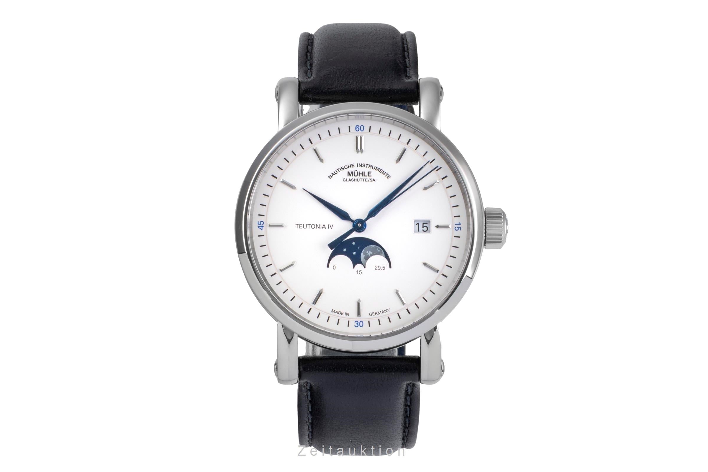 Mühle Teutonia IV Mondphase Stahl Automatik Ref. M1-44-05-LB B&P 2024	  [2505725]