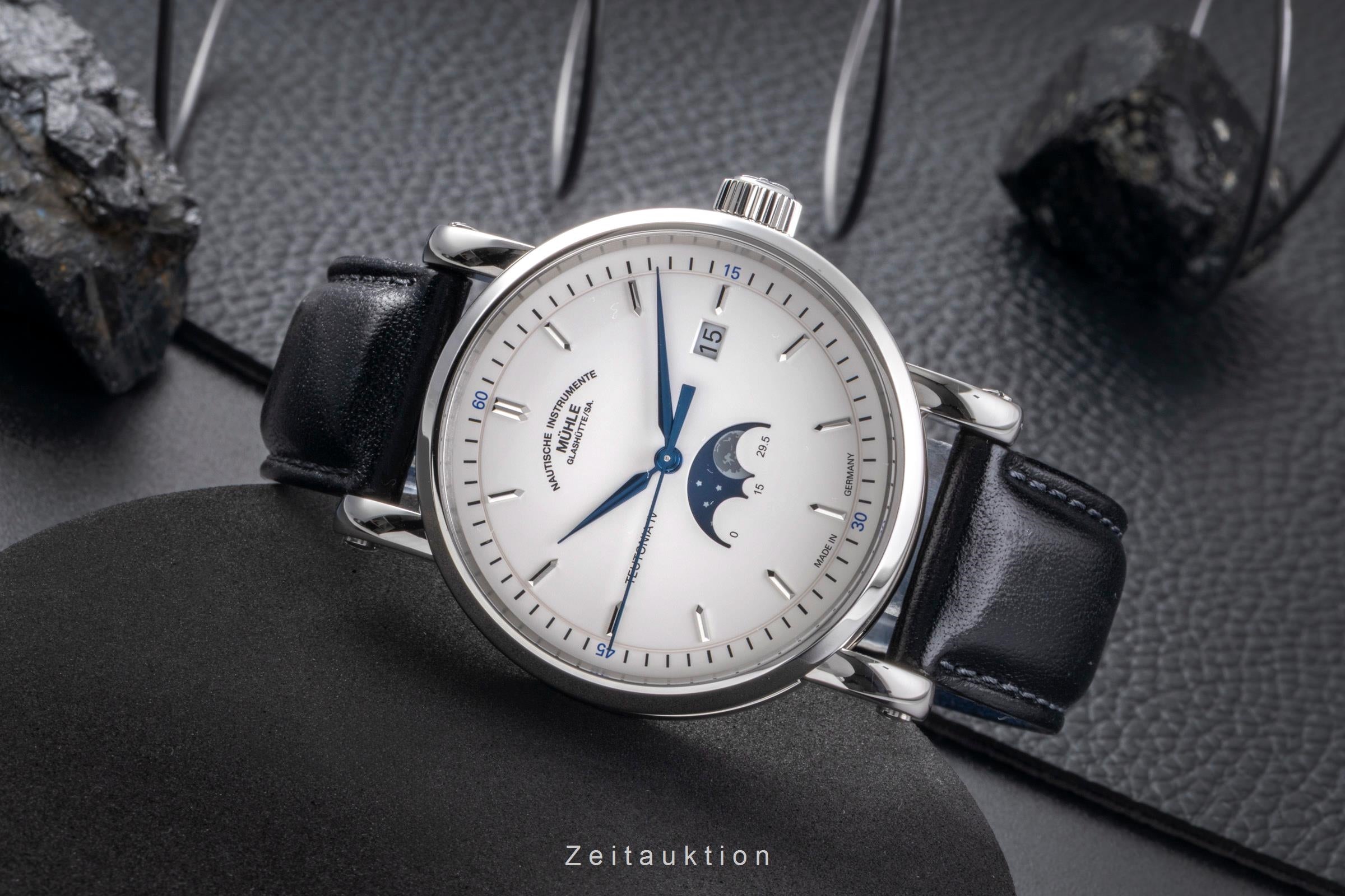 Mühle Teutonia IV Mondphase Stahl Automatik Ref. M1-44-05-LB B&P 2024	  [2505725]