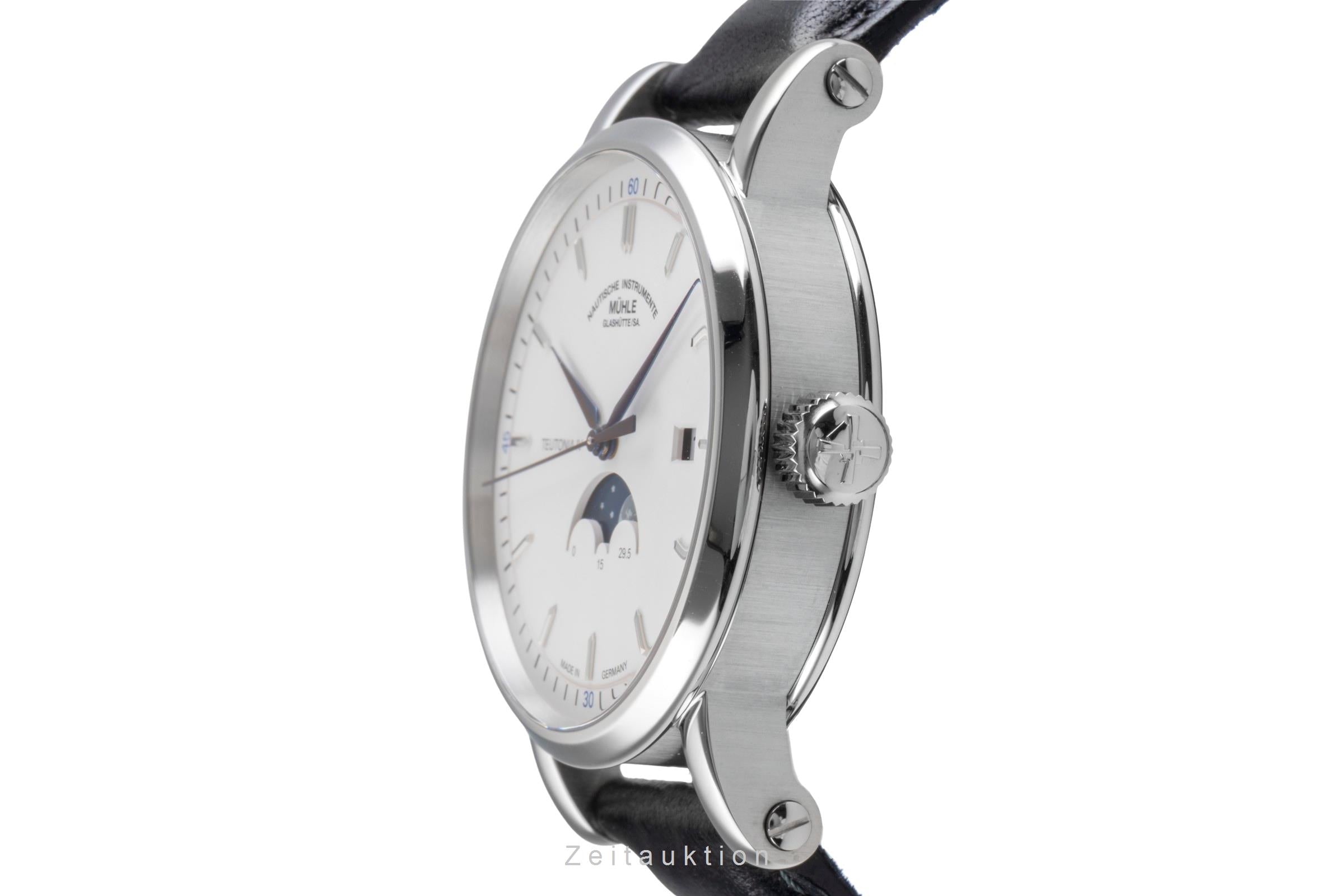 Mühle Teutonia IV Mondphase Stahl Automatik Ref. M1-44-05-LB B&P 2024	  [2505725]
