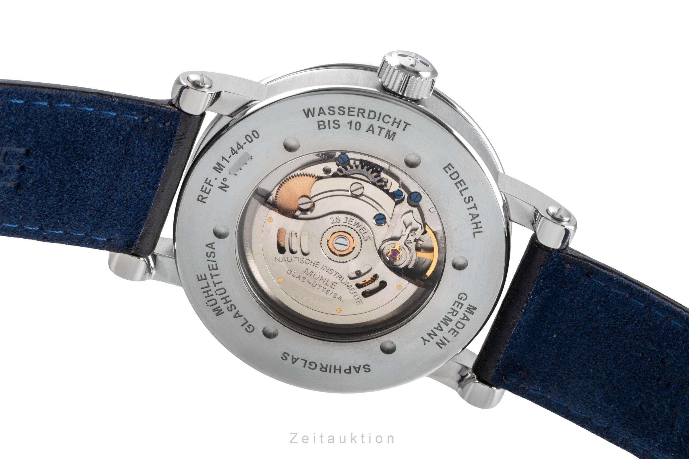 Mühle Teutonia IV Mondphase Stahl Automatik Ref. M1-44-05-LB B&P 2024	  [2505725]