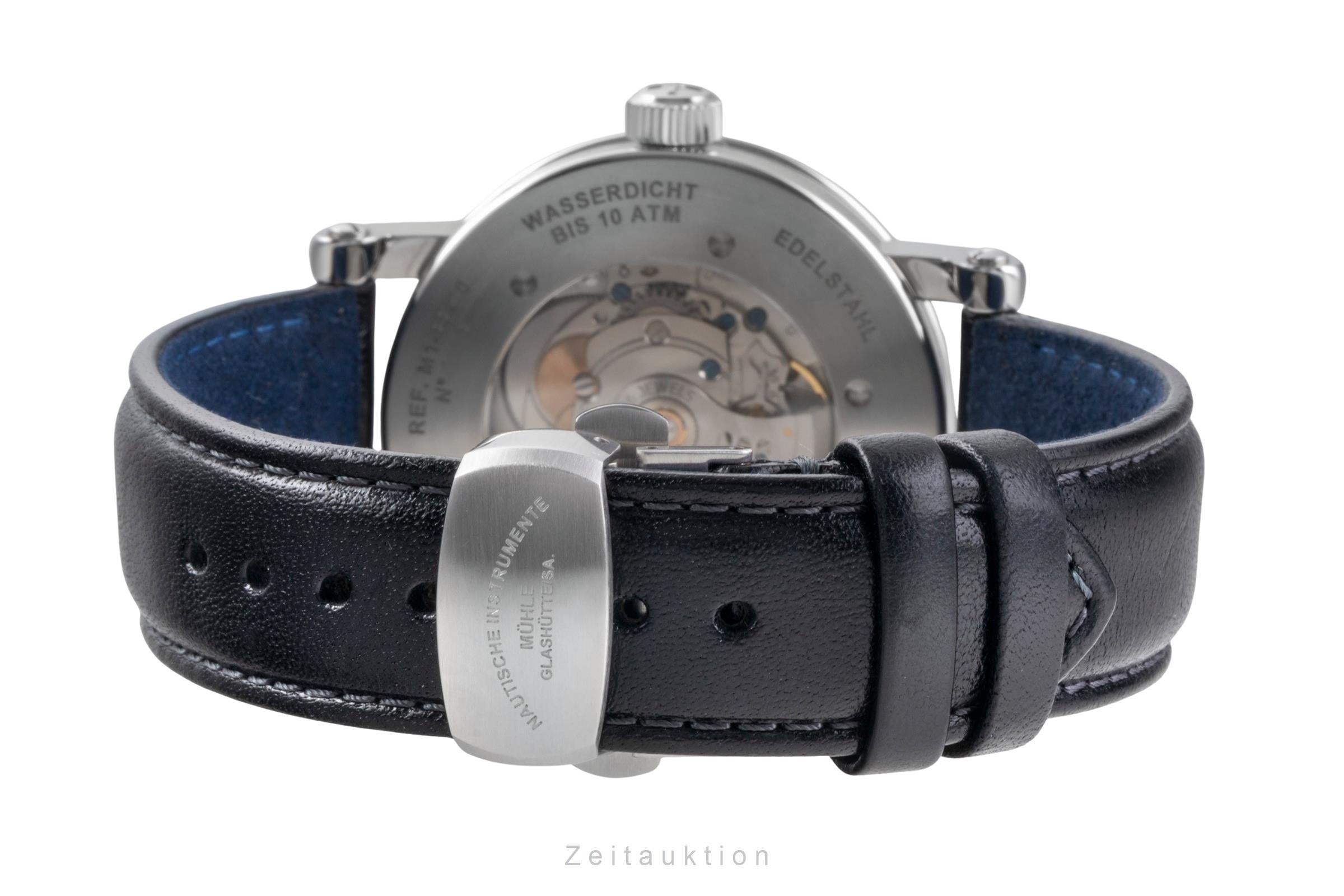 Mühle Teutonia IV Mondphase Stahl Automatik Ref. M1-44-05-LB B&P 2024	  [2505725]