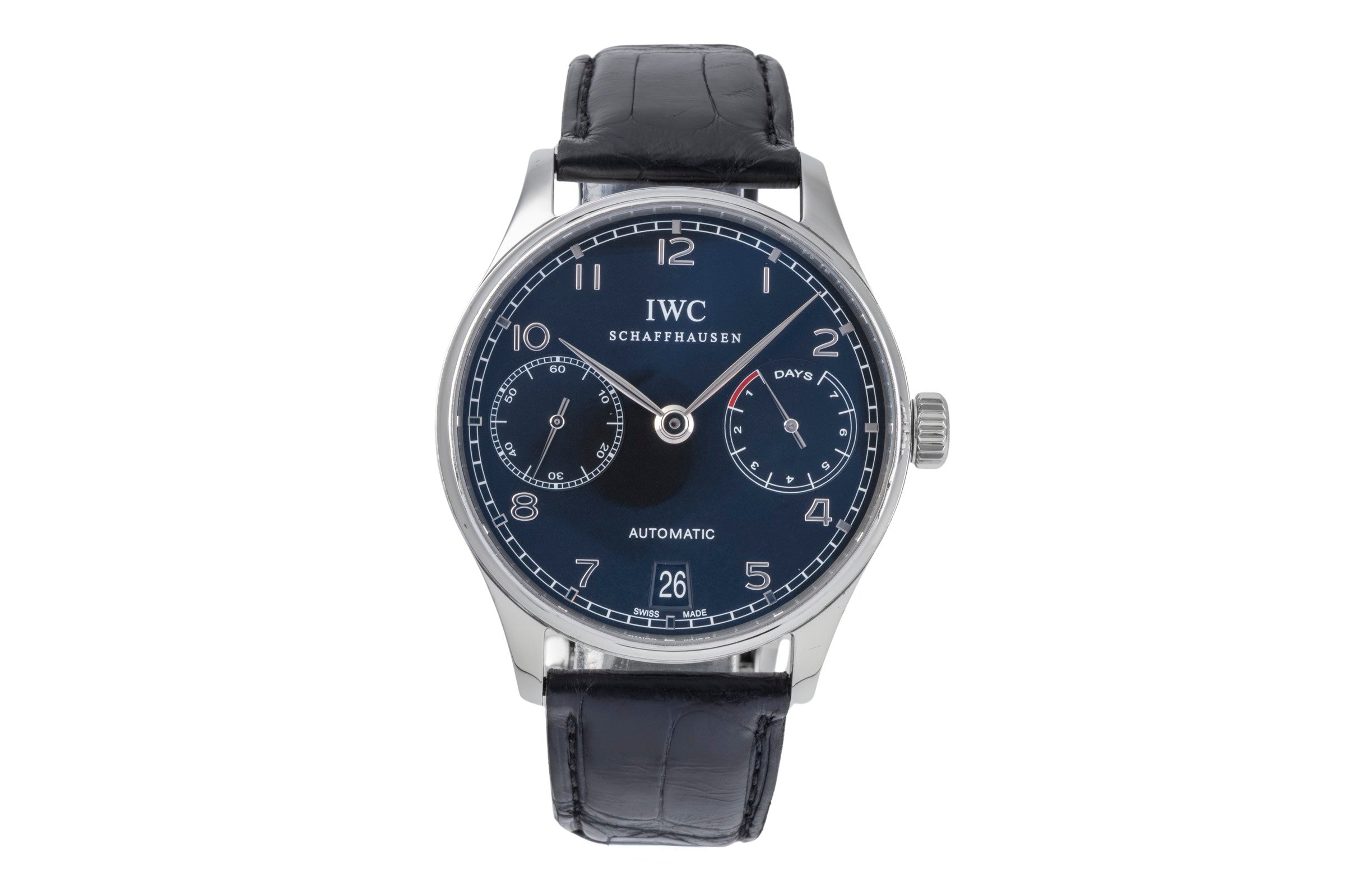 IWC Portugieser acciaio automatismo orologio da uomo IW500109 LP: 14000EUR  [2505733]