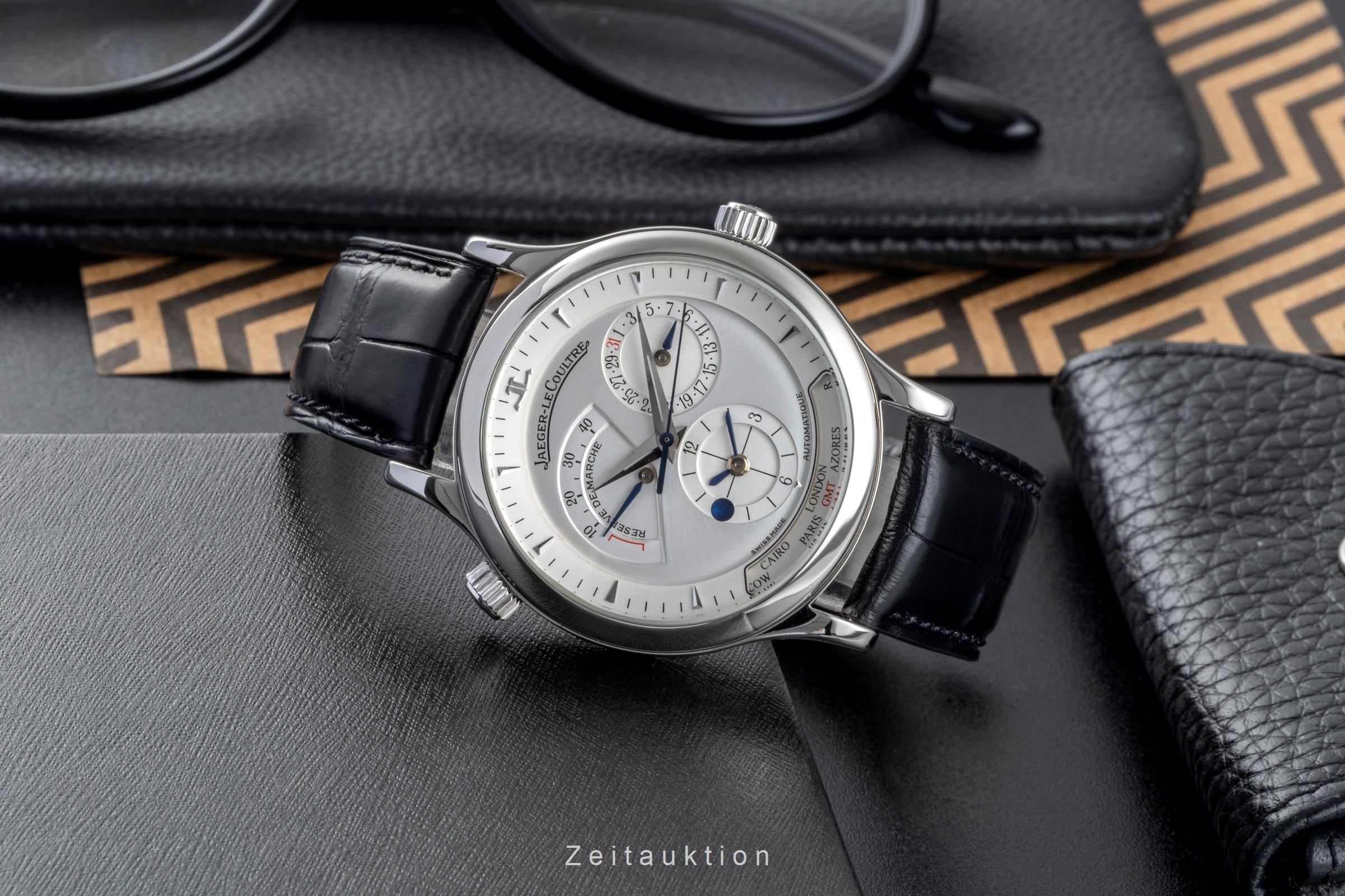 Jaeger LeCoultre Master Geographic steel automatic men's watch Q1428420  142.8.92 LP: 12500EUR  [2505738]