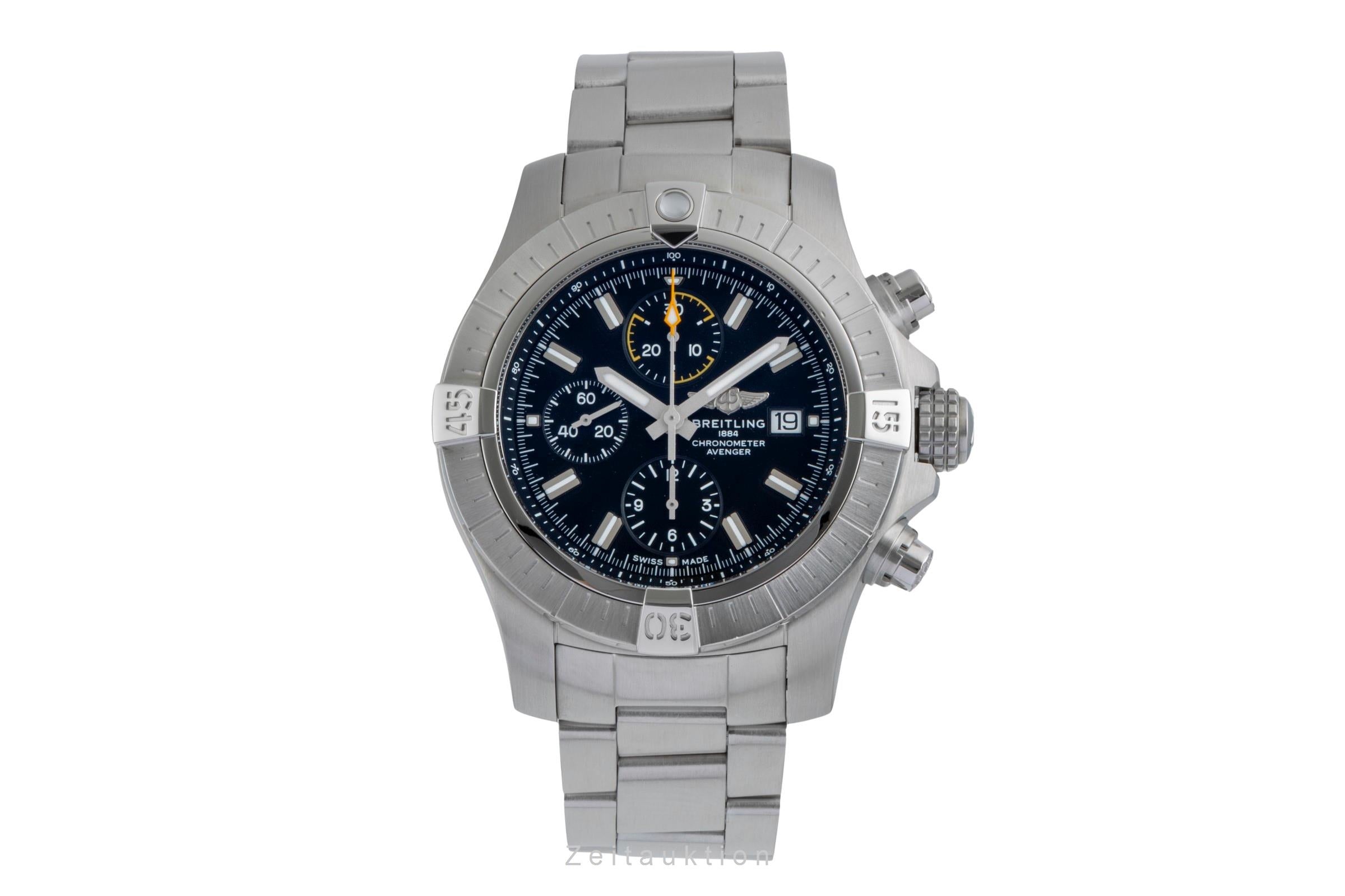 Breitling Avenger chronographe acier automatique montre pour hommes A13317  [2505744]