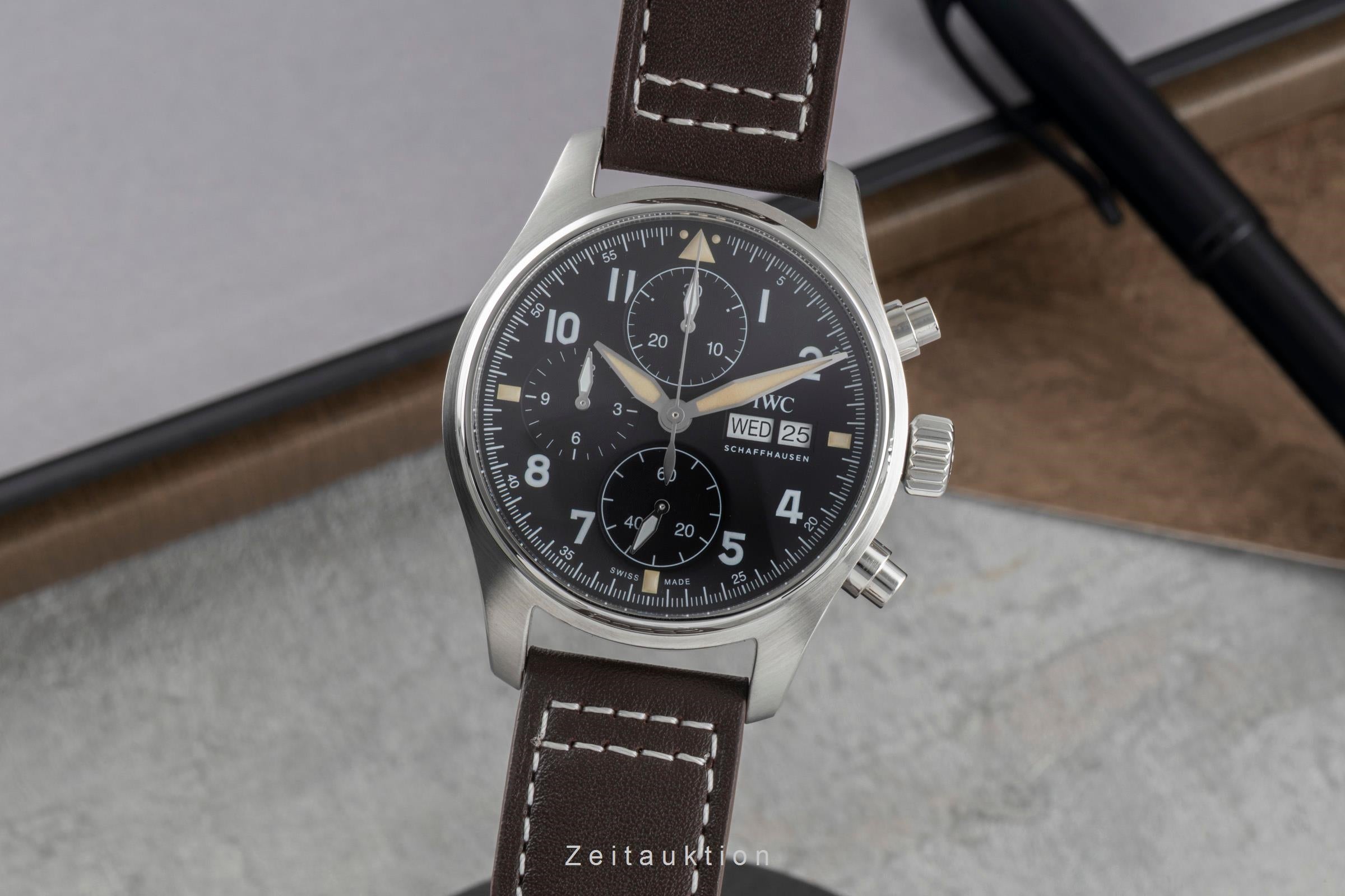 IWC Fliegerchronograph chronograph steel automatic men's watch IW387903 LP: 7700EUR  [2505745]