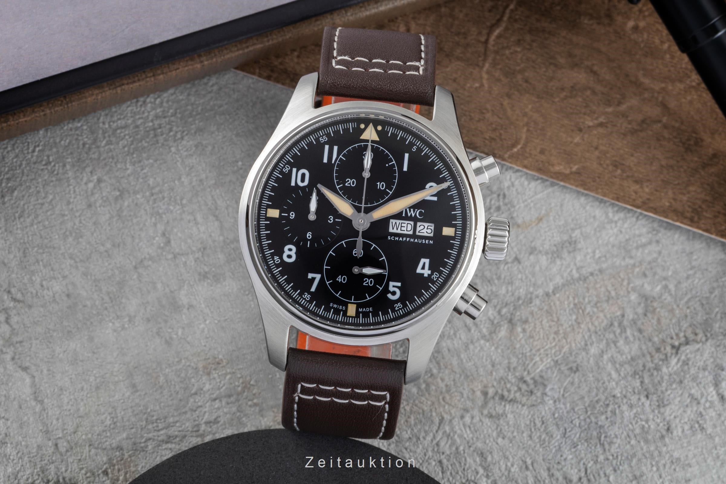 IWC Fliegerchronograph cronografo acciaio automatismo orologio da uomo IW387903 LP: 7700EUR  [2505745]