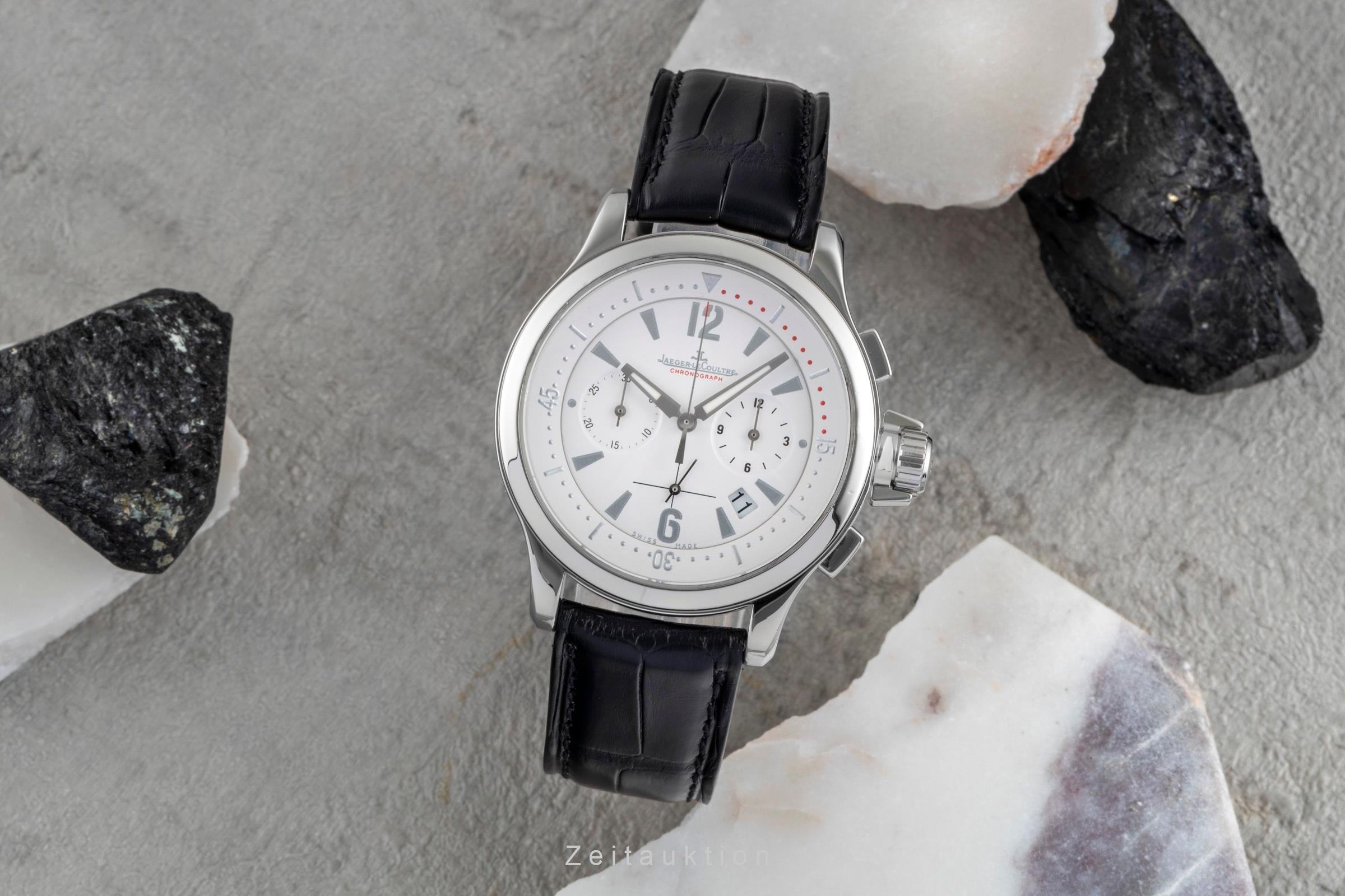 Jaeger LeCoultre Master Chronograph chronographe acier quartz montre pour hommes 148.8.31  [2505756]