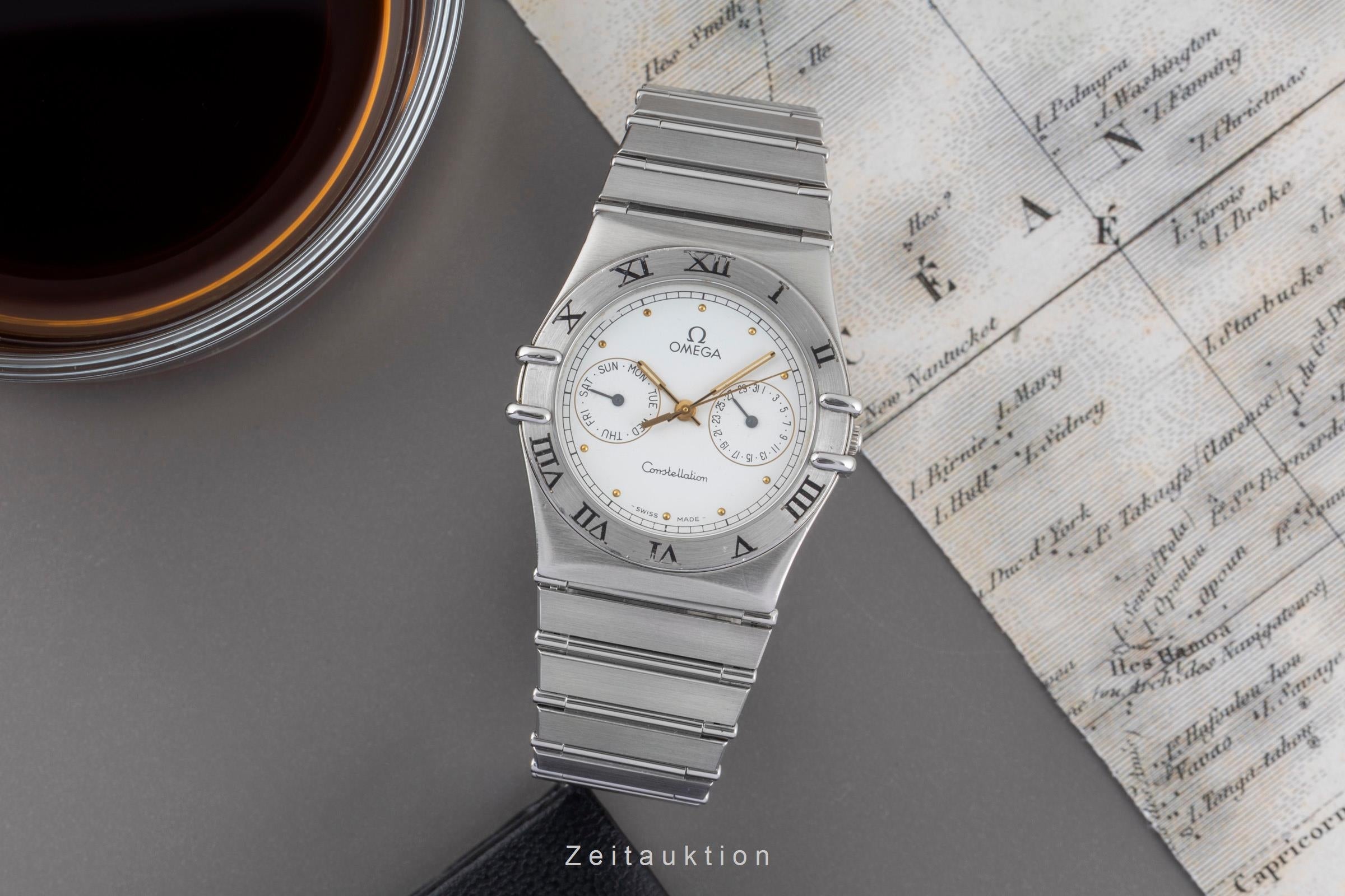 Omega Constellation Day-Date Stahl Quarz Herrenuhr 396.1070.1 396.1080.1  [2505762]