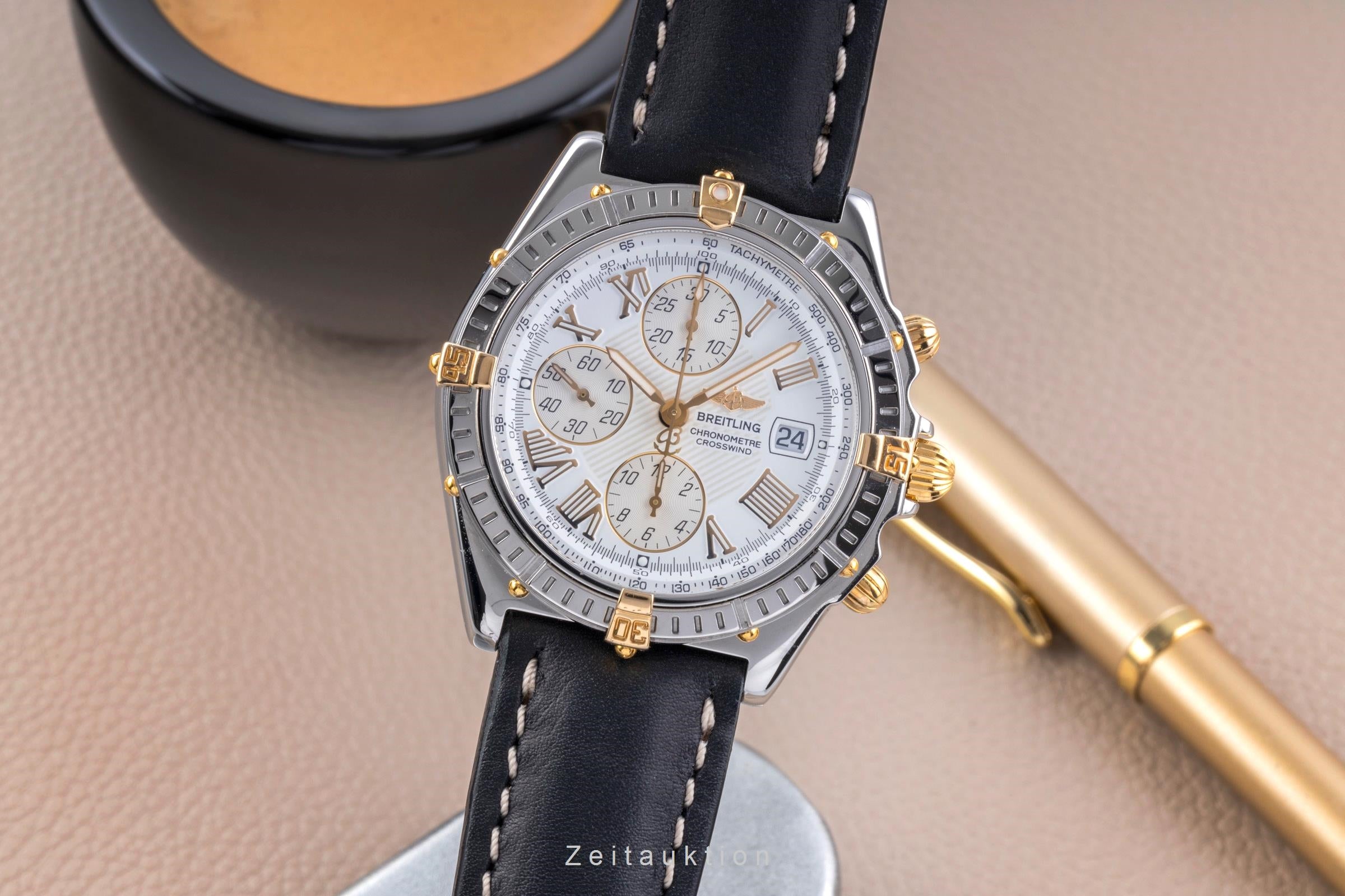 Breitling Crosswind chronographe acier / or  automatique montre pour hommes B13355  [2505763]