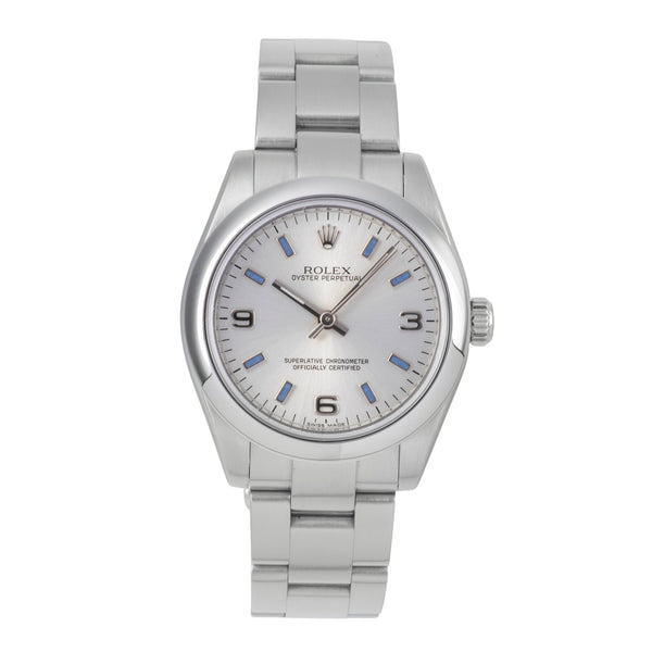 Rolex Oyster Perpetual 31 Silver Dial Automatik Edelstahl Damenuhr Ref. 177200 [2505765]