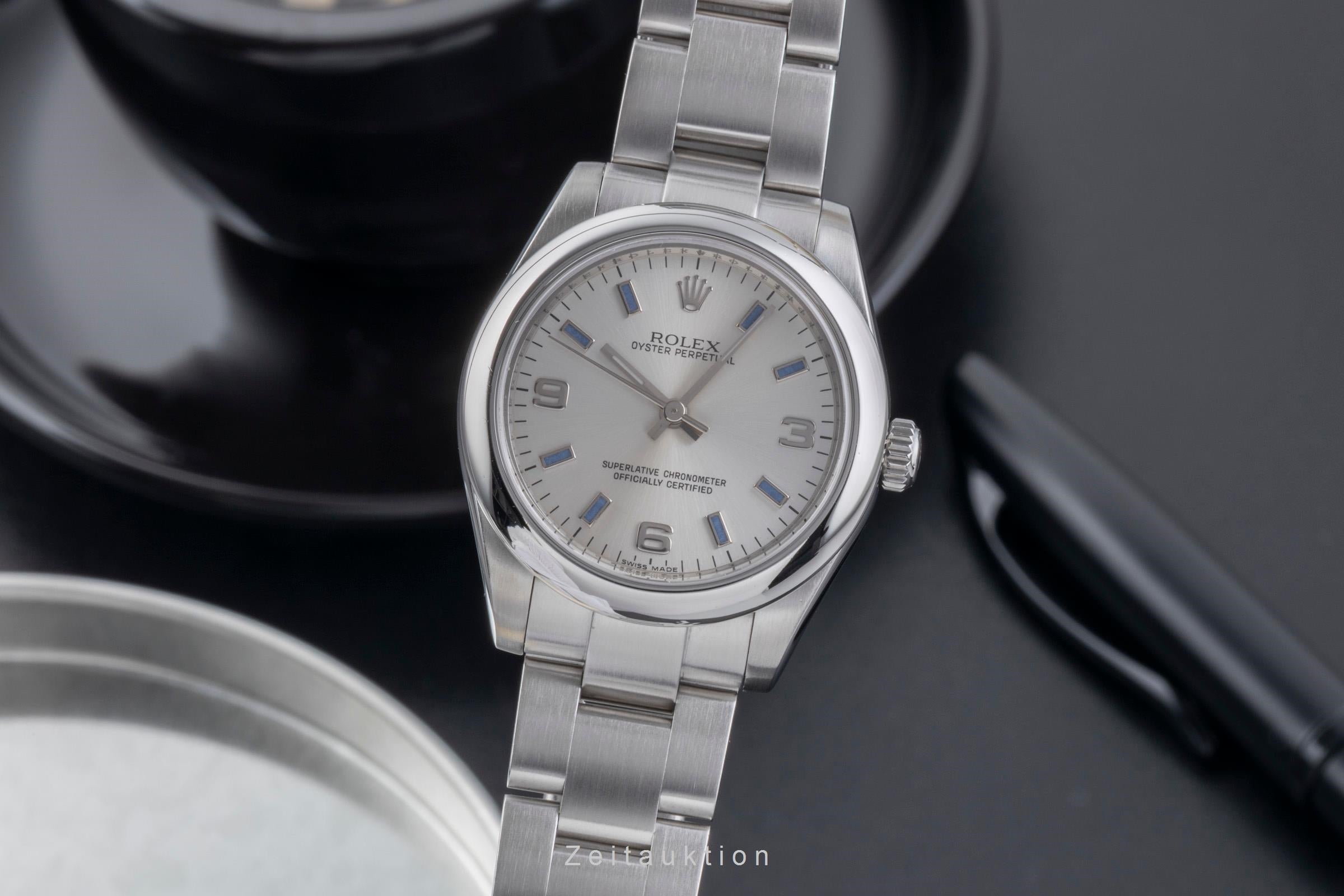 Rolex Oyster Perpetual 31 Silver Dial Automatik Edelstahl Damenuhr Ref. 177200 [2505765]