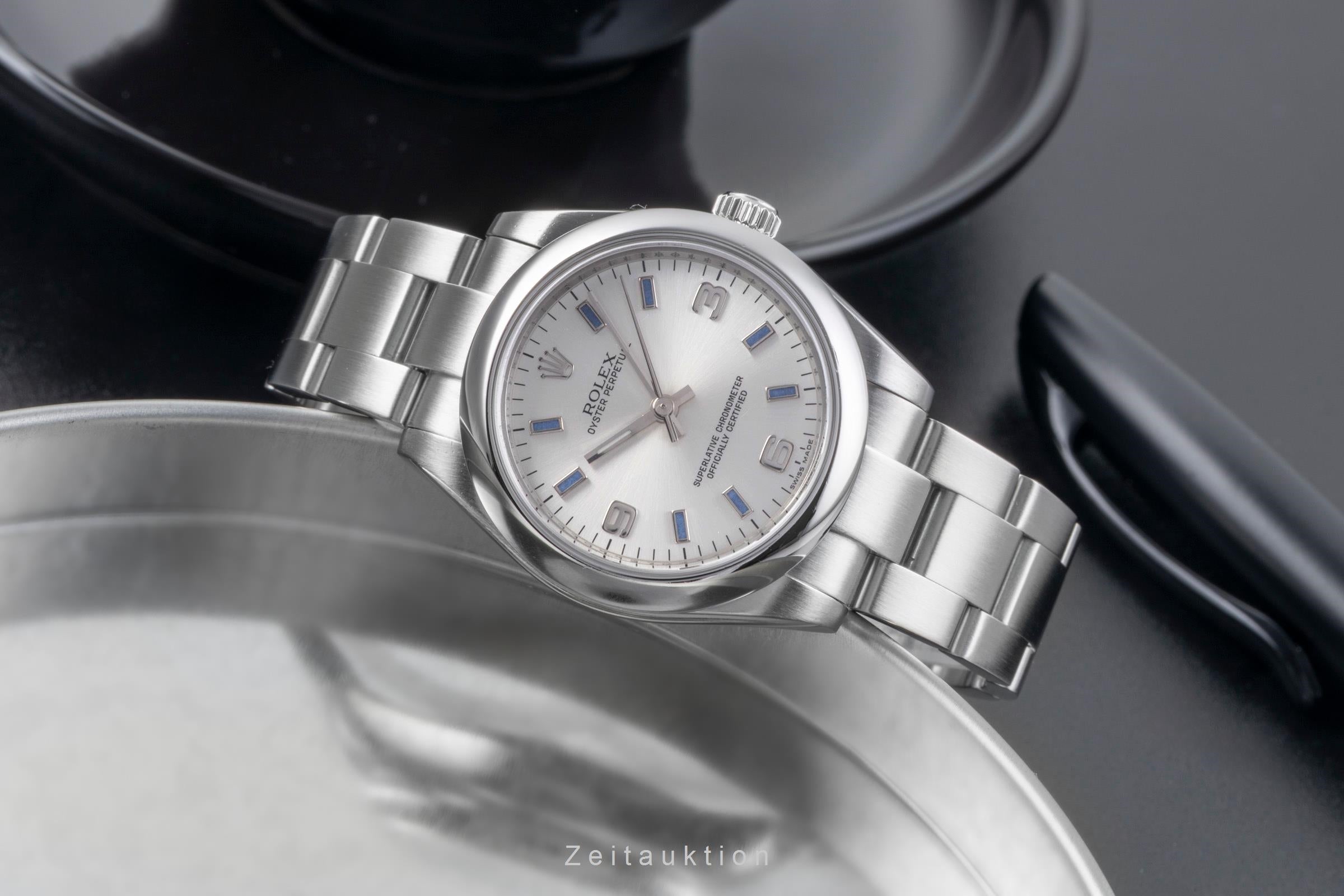 Rolex Oyster Perpetual 31 Silver Dial Automatik Edelstahl Damenuhr Ref. 177200 [2505765]