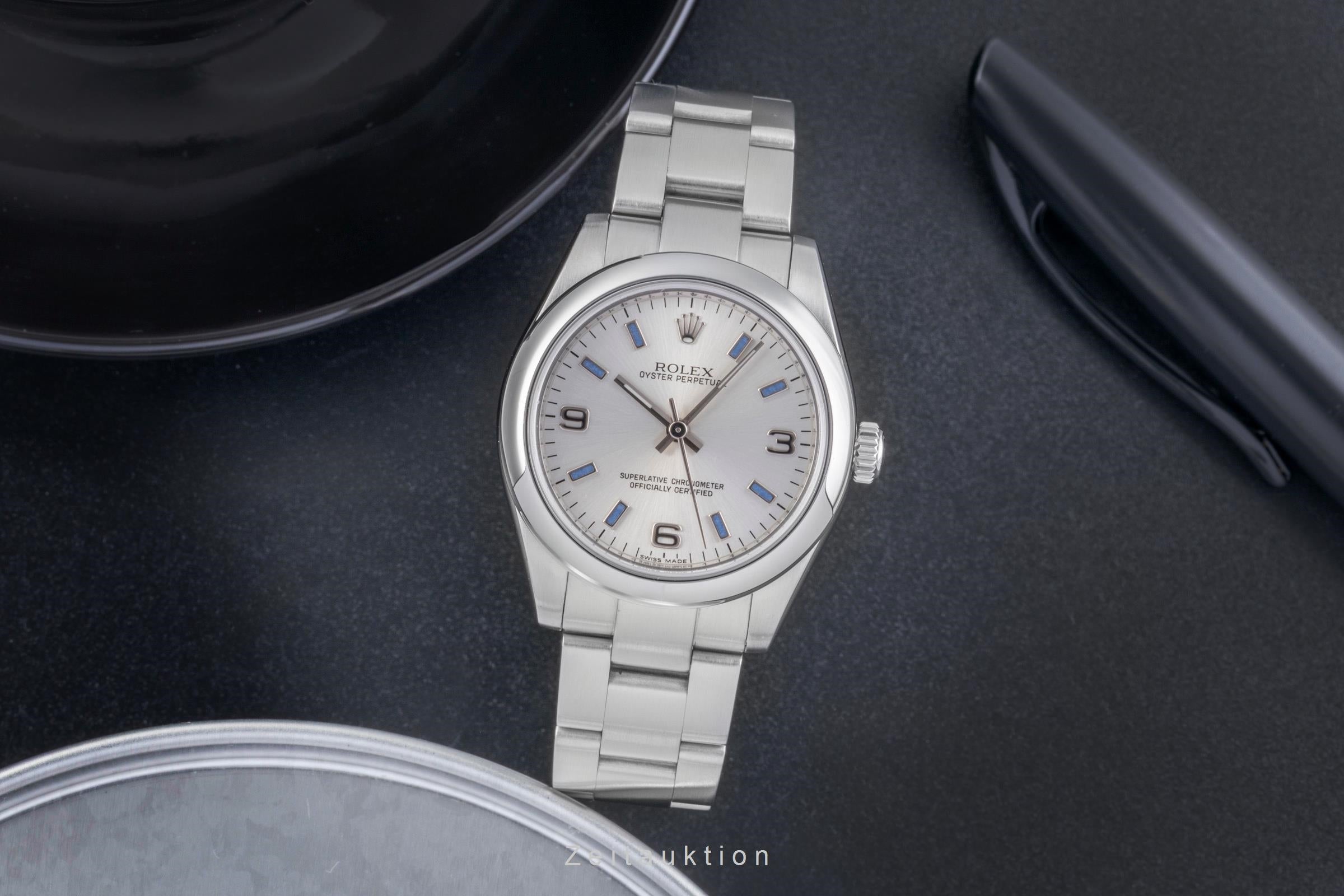 Rolex Oyster Perpetual 31 Silver Dial Automatik Edelstahl Damenuhr Ref. 177200 [2505765]