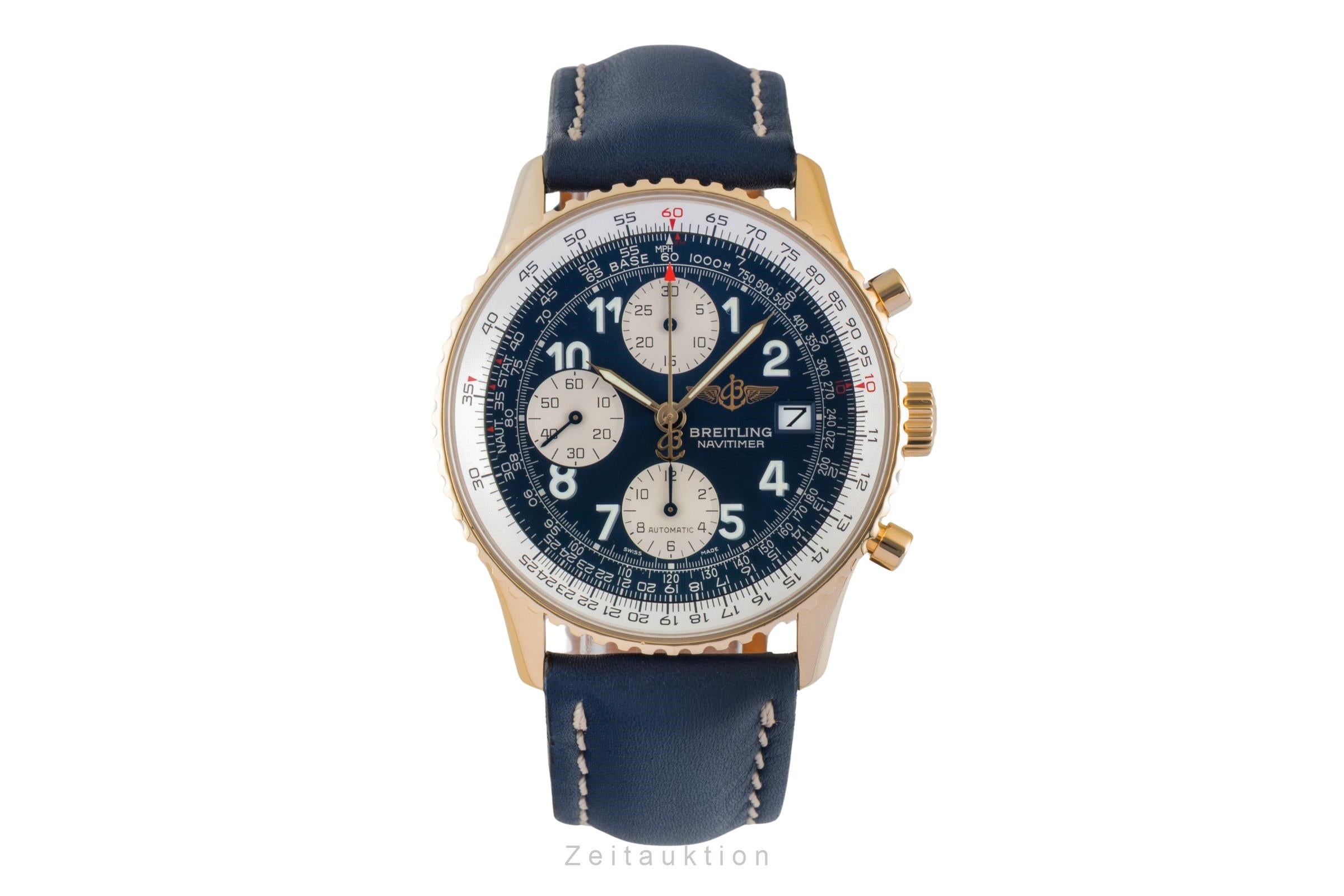 Breitling Navitimer cronografo oro 18 ct automatismo orologio da uomo K13020  [2505791]