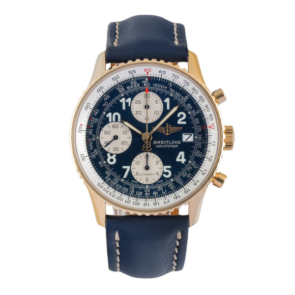 Breitling Navitimer cronografo oro 18 ct automatismo orologio da uomo K13020  [2505791]