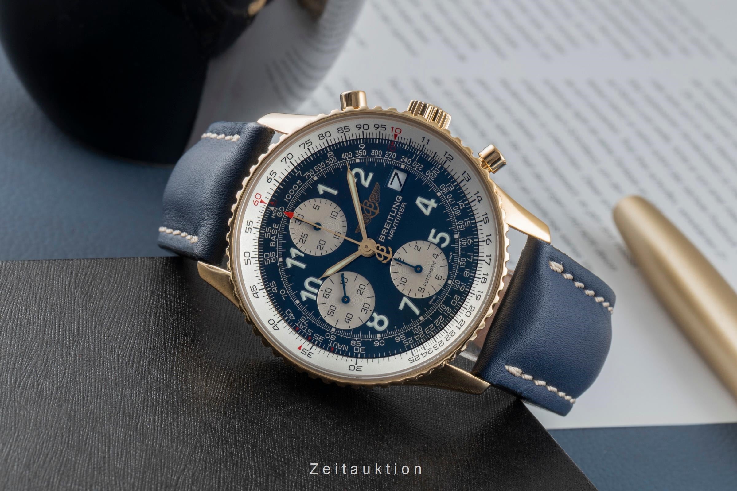 Breitling Navitimer cronografo oro 18 ct automatismo orologio da uomo K13020  [2505791]