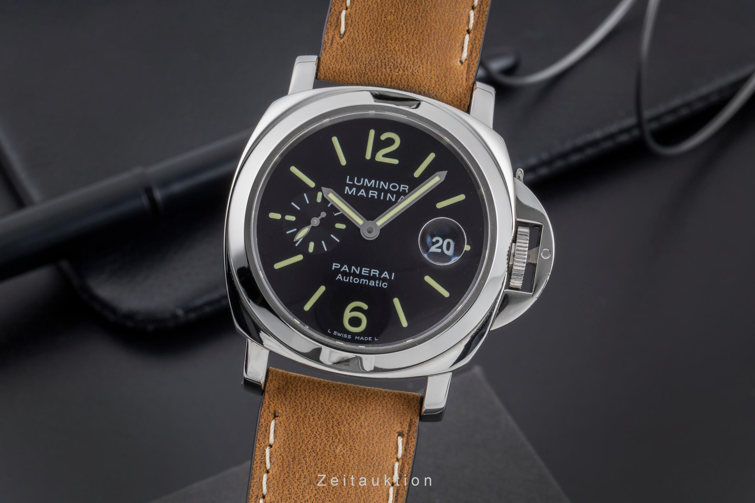 Panerai Luminor Marina acier automatique montre pour hommes PAM00104  [2505798]