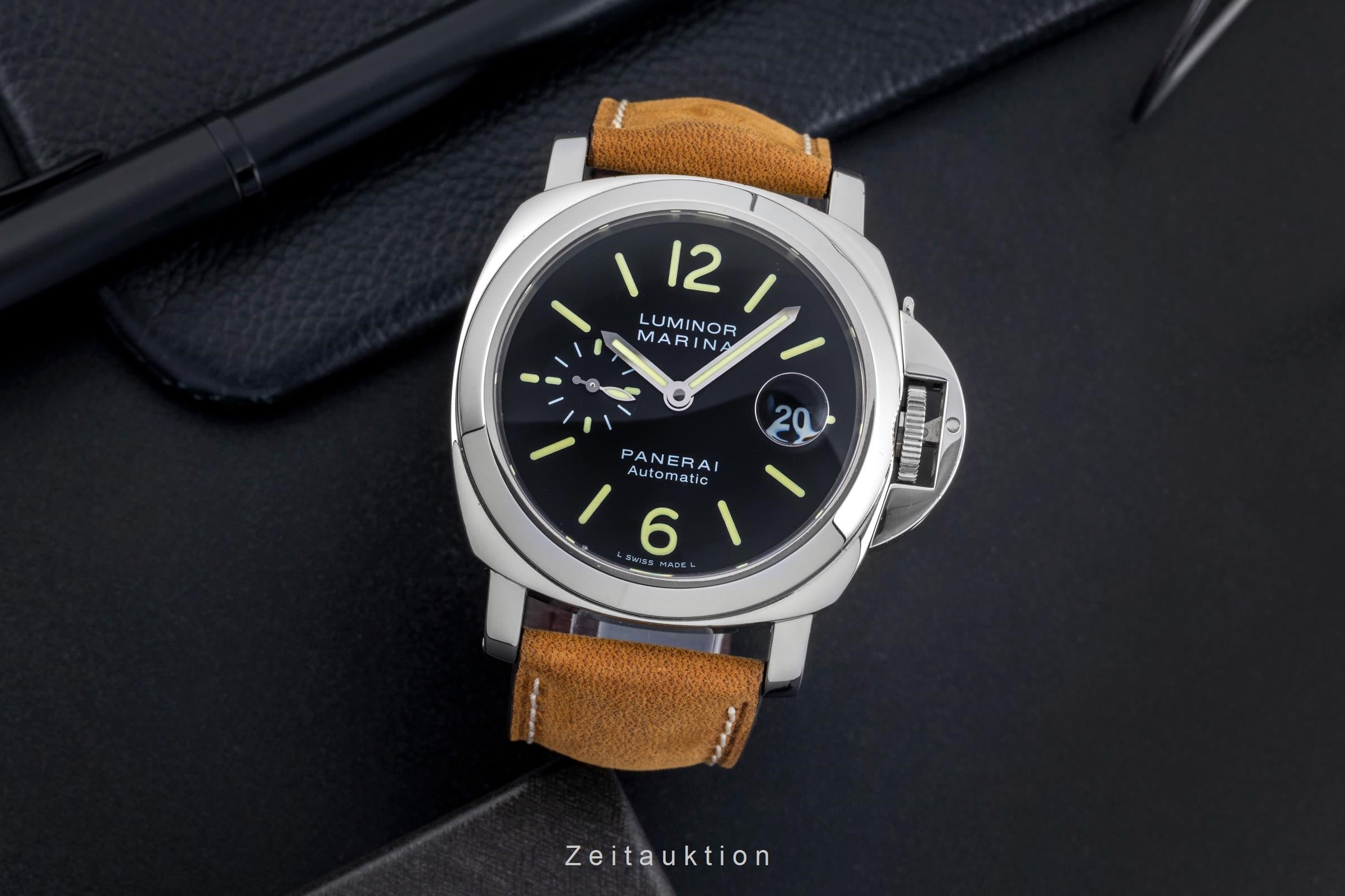 Panerai Luminor Marina acier automatique montre pour hommes PAM00104  [2505798]