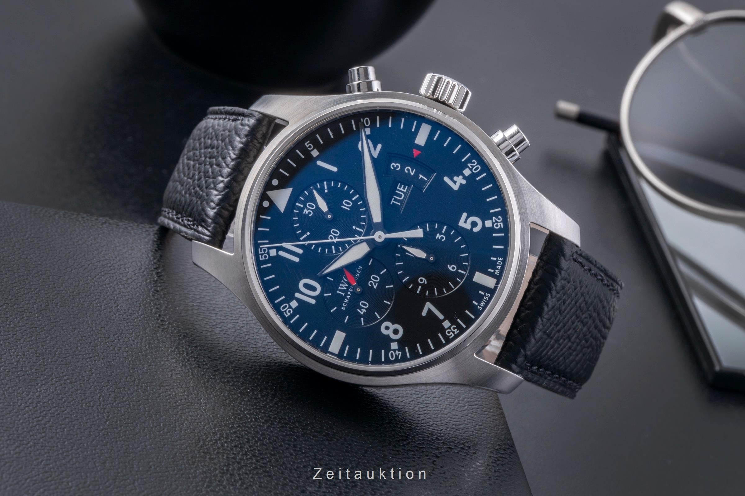 IWC Fliegerchronograph cronografo acciaio automatismo orologio da uomo IW377701 LP: 7300EUR  [2505800]