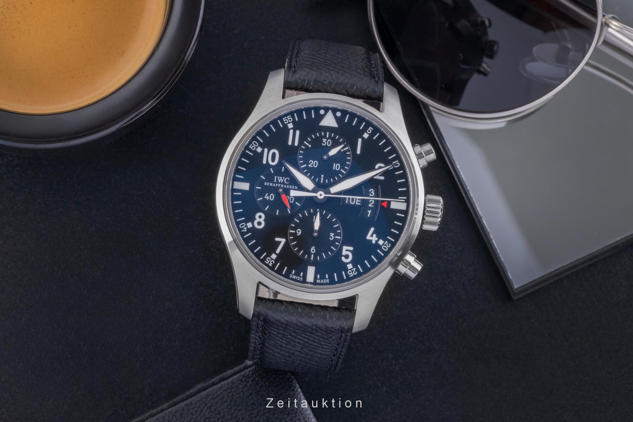 IWC Fliegerchronograph cronografo acciaio automatismo orologio da uomo IW377701 LP: 7300EUR  [2505800]