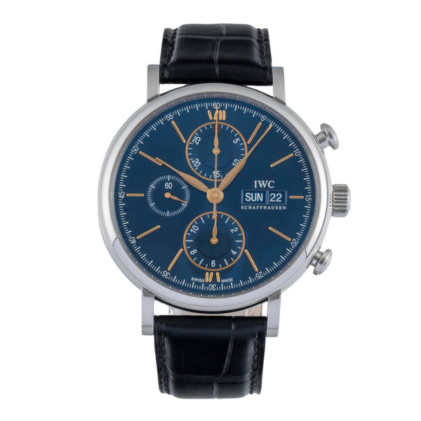 IWC Portofino chronograph steel automatic men's watch IW391036  [2505801]